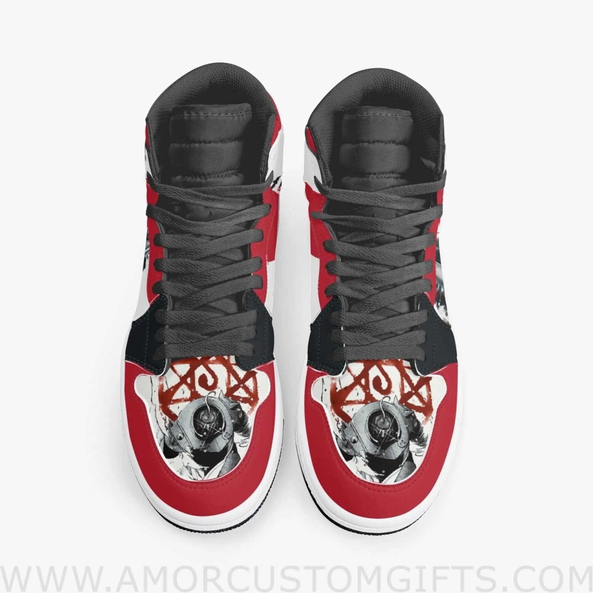 Custom Fullmetal Alchemist Alphonse JD1 Anime Sneakers Mid 1 Basketball Shoes