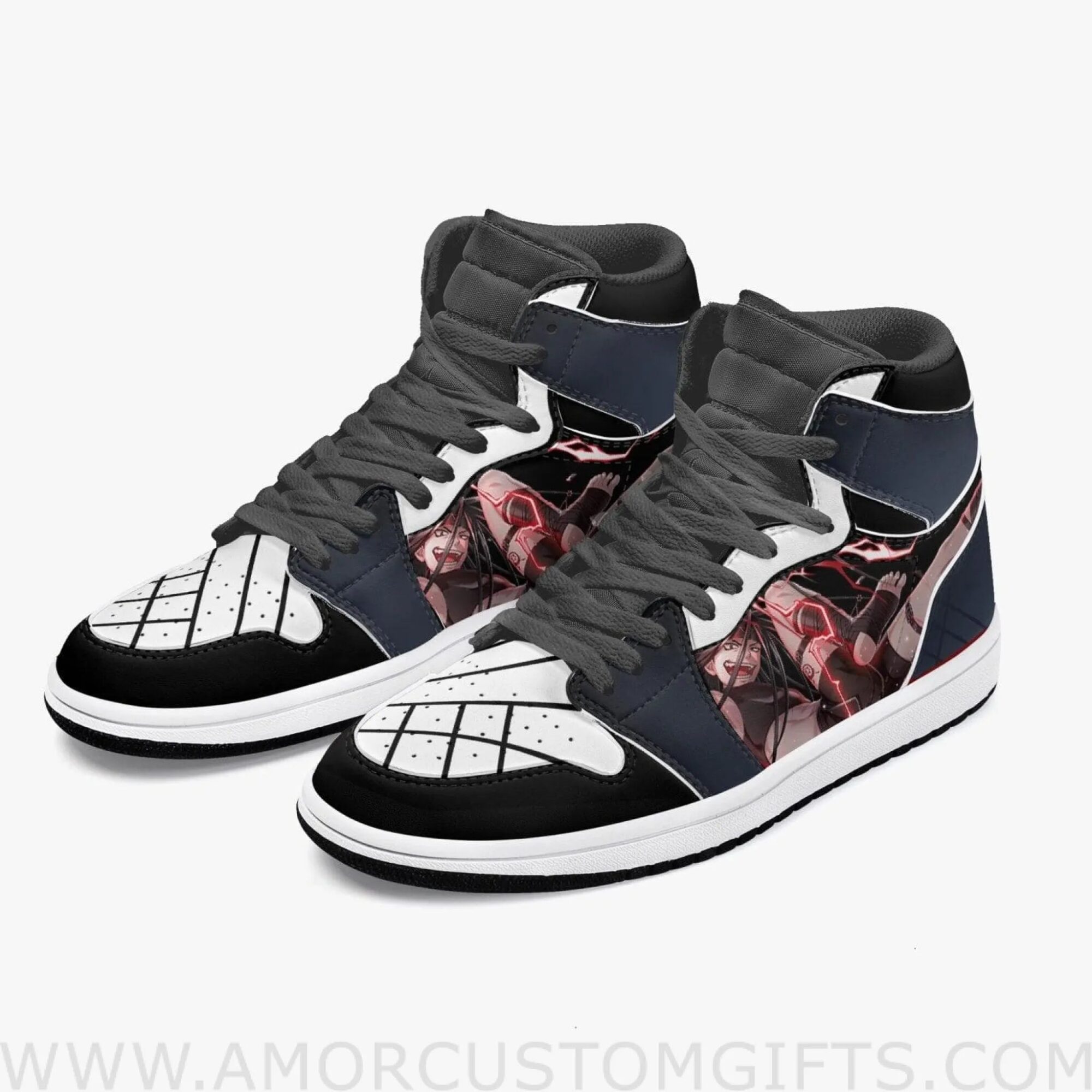 Custom Fullmetal Alchemist Envy JD1 Anime Sneakers Mid 1 Basketball Shoes