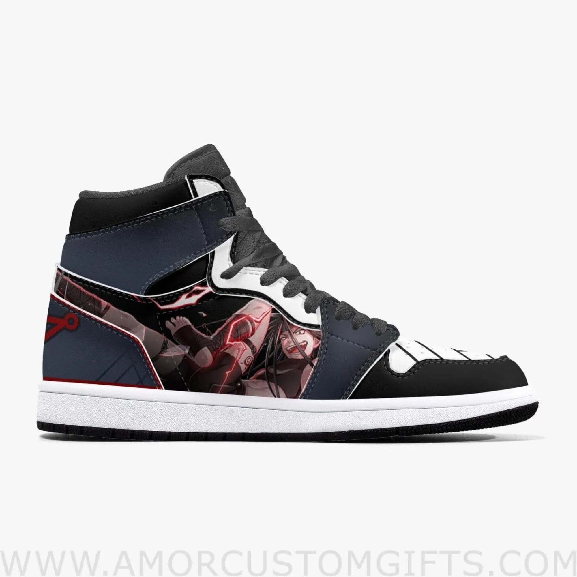 Custom Fullmetal Alchemist Envy JD1 Anime Sneakers Mid 1 Basketball Shoes