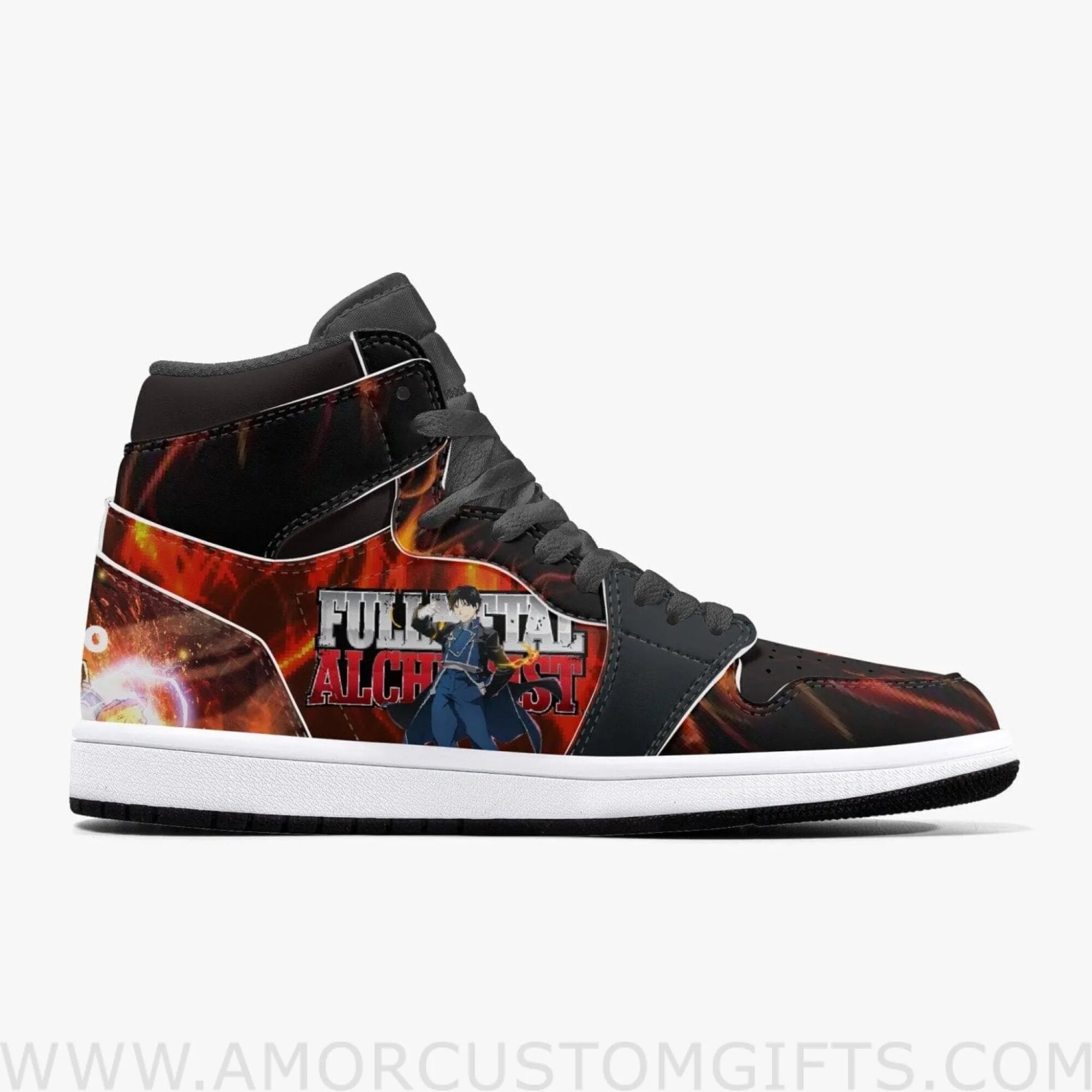 Custom Fullmetal Alchemist Roy JD1 Anime Sneakers Mid 1 Basketball Shoes