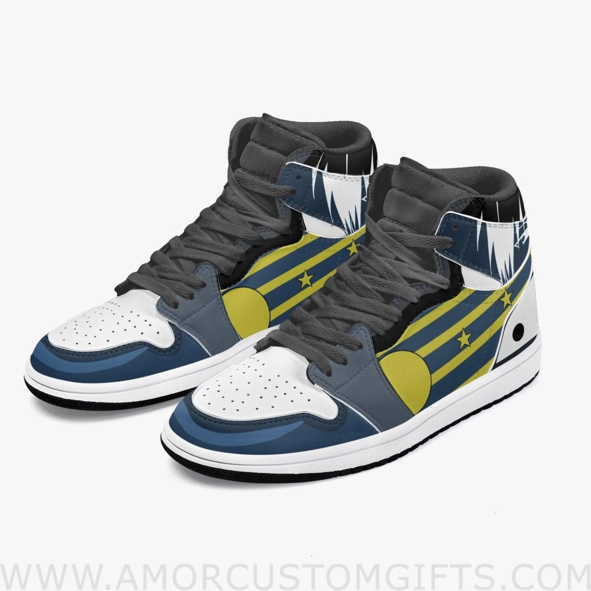 Custom Fullmetal Alchemist Roy Mustang JD1 Anime Sneakers Mid 1 Basketball Shoes