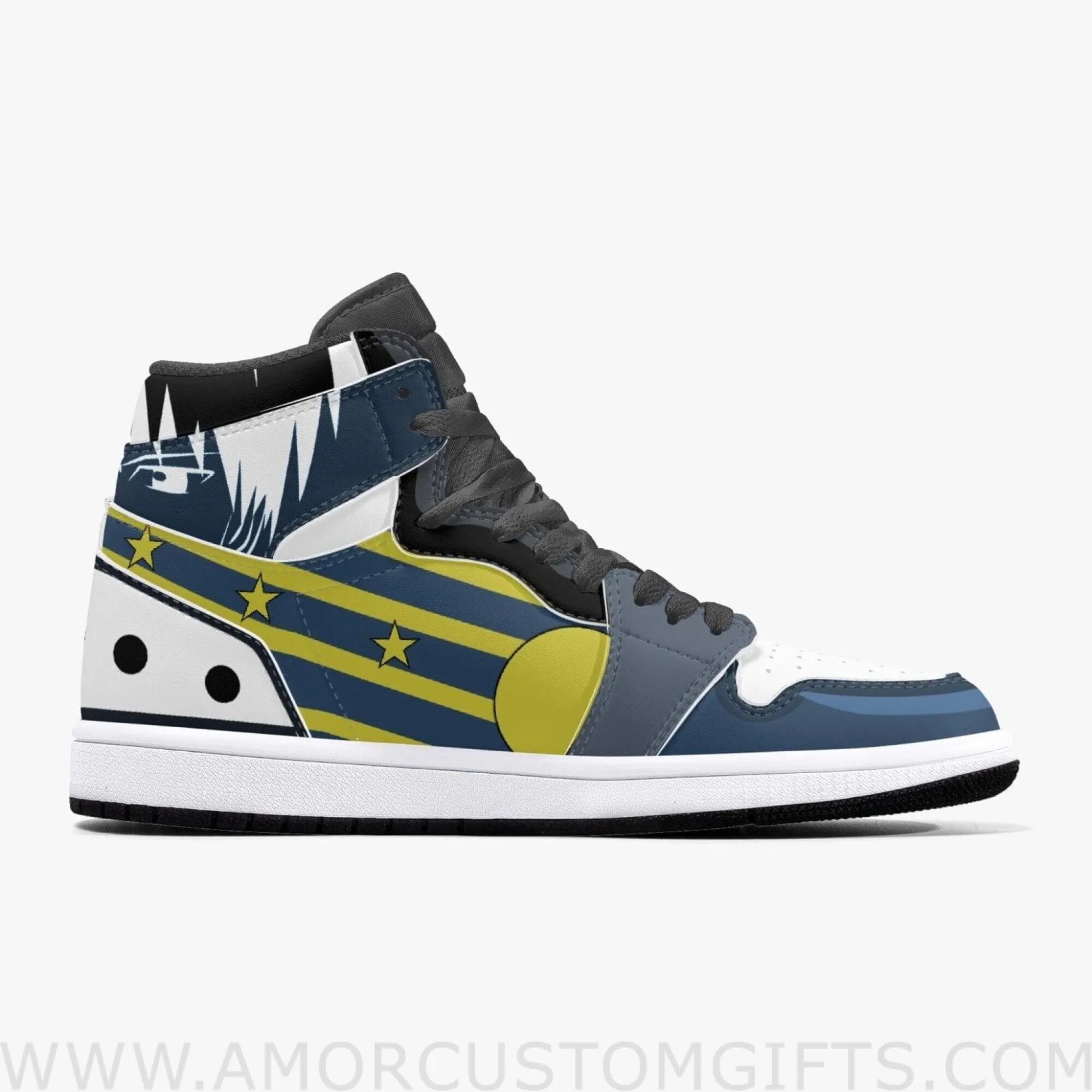 Custom Fullmetal Alchemist Roy Mustang JD1 Anime Sneakers Mid 1 Basketball Shoes