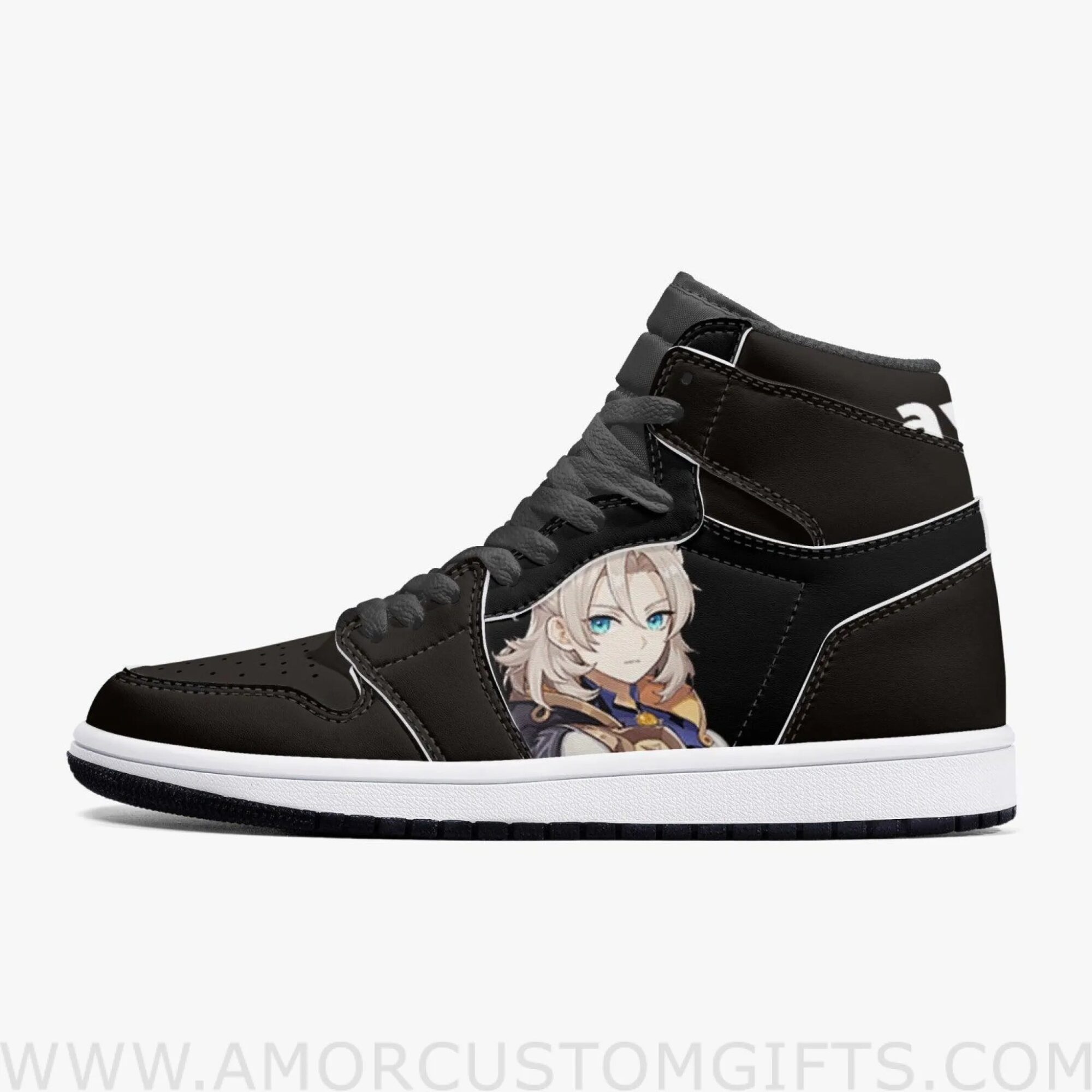 Custom Genshin Impact Albedo JD1 Anime Sneakers Mid 1 Basketball Shoes