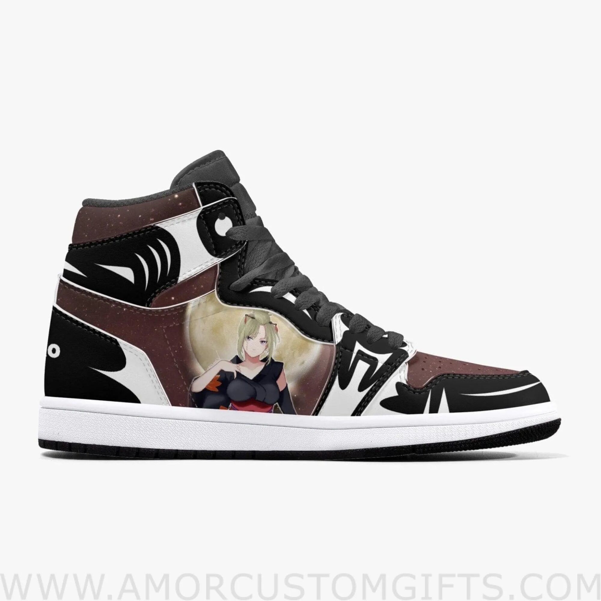 Custom Gintama Tsukuyo JD1 Anime Sneakers Mid 1 Basketball Shoes