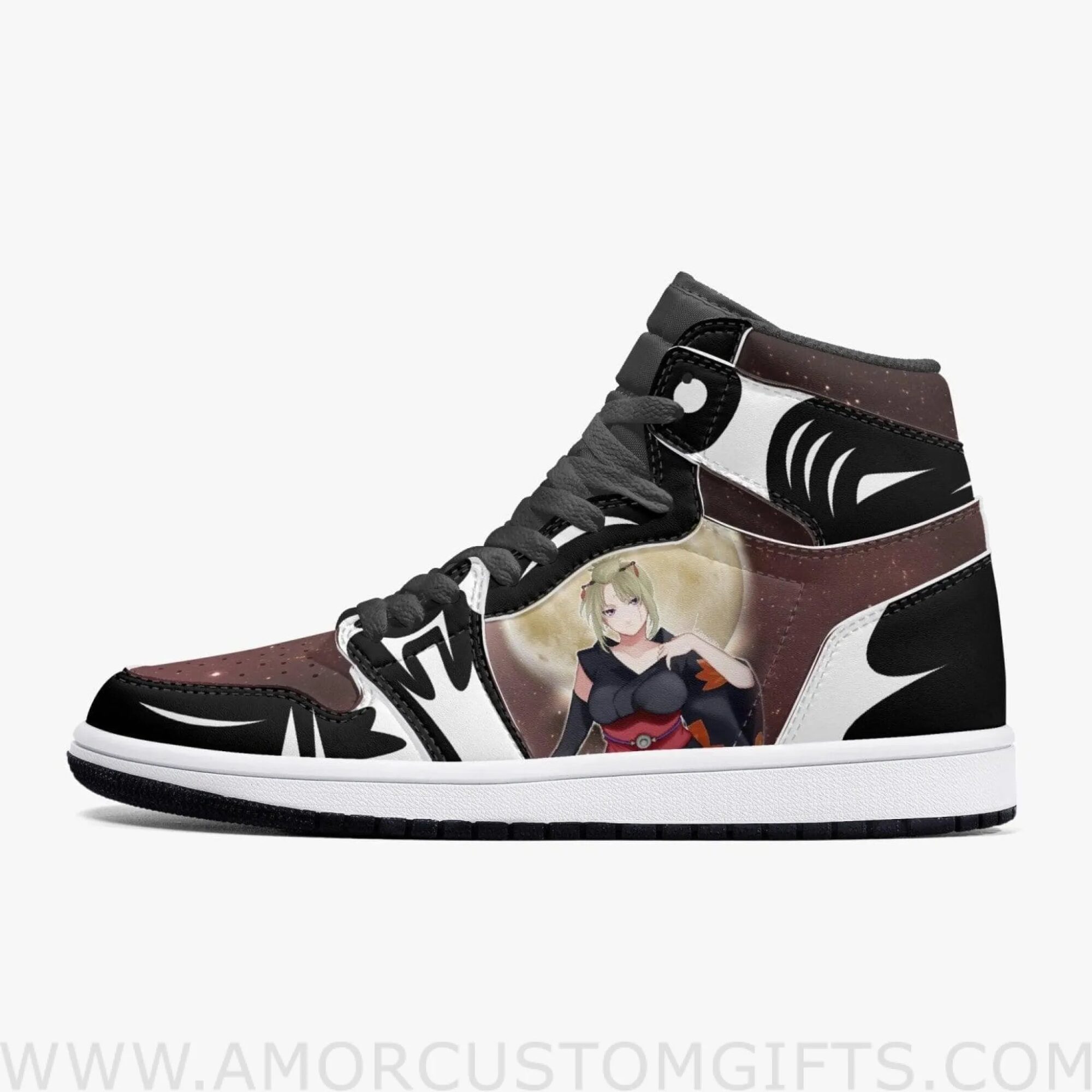 Custom Gintama Tsukuyo JD1 Anime Sneakers Mid 1 Basketball Shoes