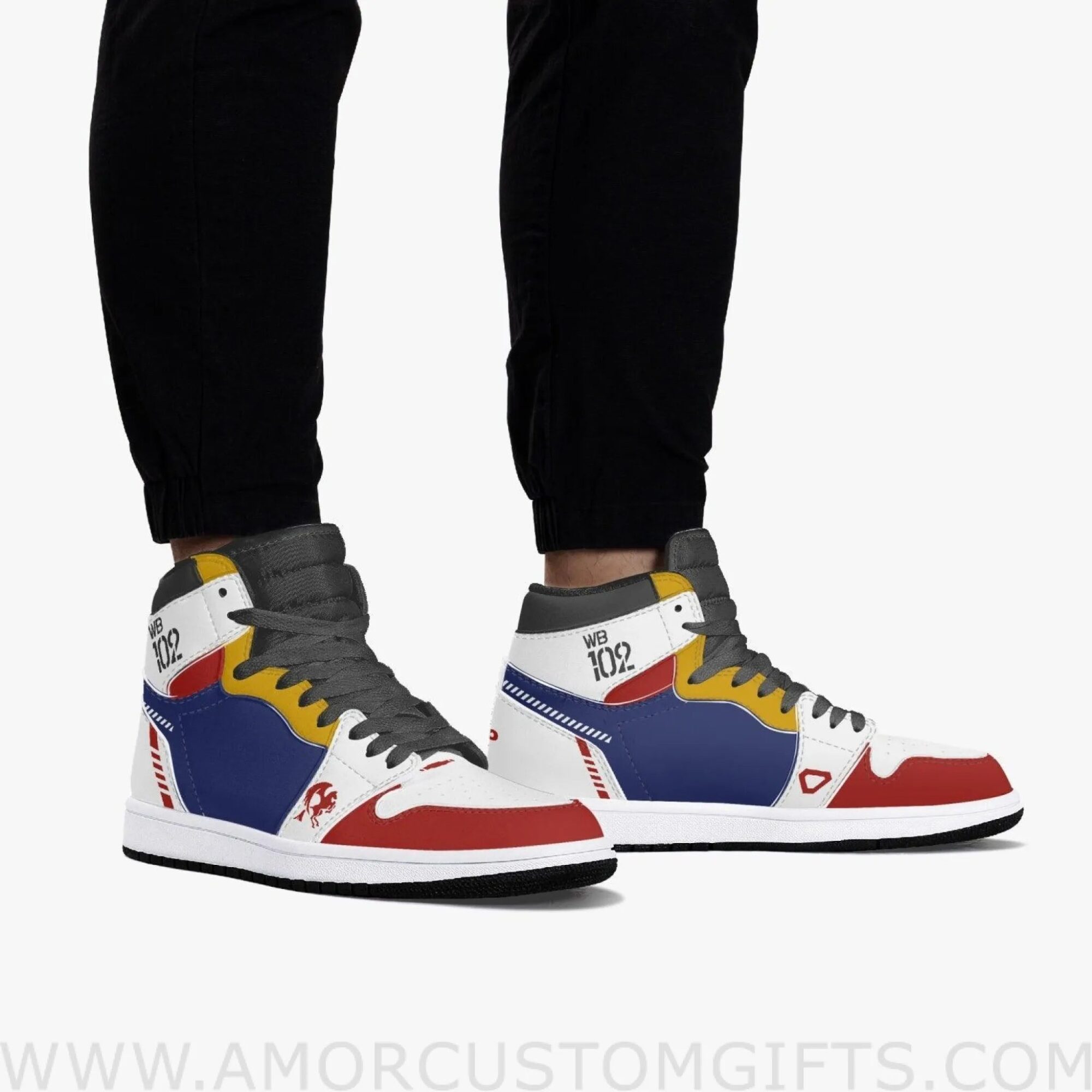 Custom Gundam RX-78-2 Mecha Air JD1 Anime Shoes Mid Top Sneakers