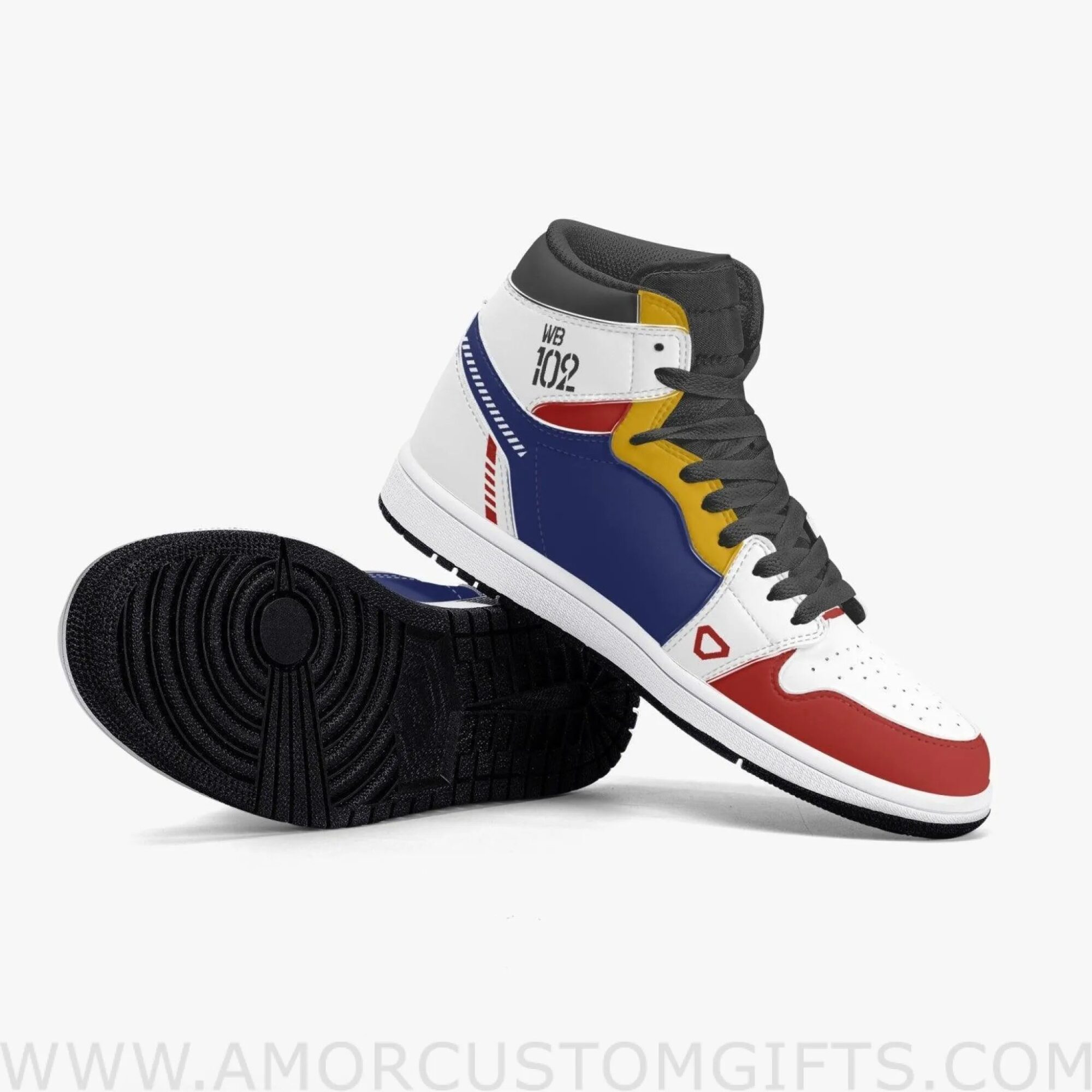 Custom Gundam RX-78-2 Mecha Air JD1 Anime Shoes Mid Top Sneakers