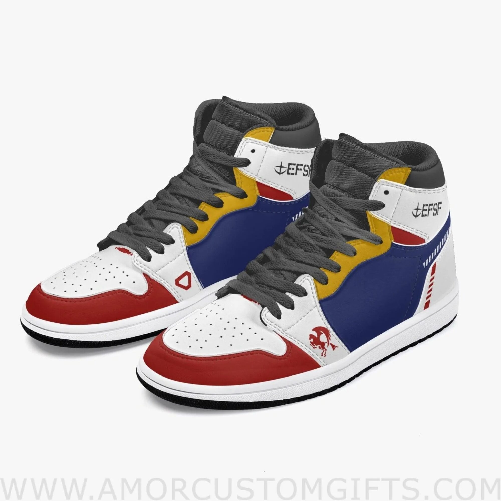 Custom Gundam RX-78-2 Mecha Air JD1 Anime Shoes Mid Top Sneakers