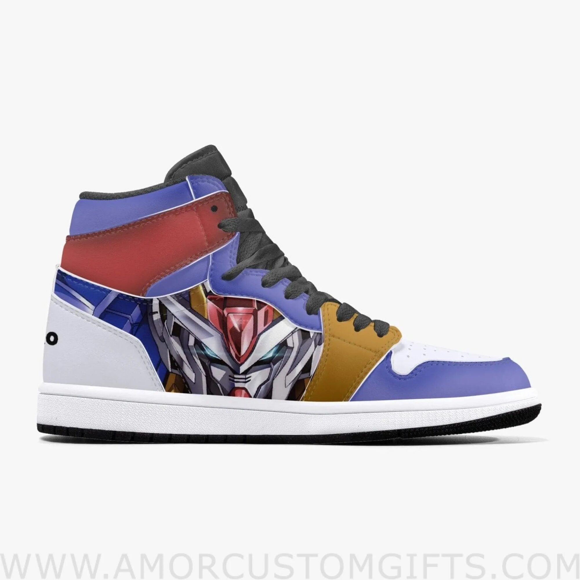 Custom Gundam Setsuna JD1 Anime Sneakers Mid 1 Basketball Shoes