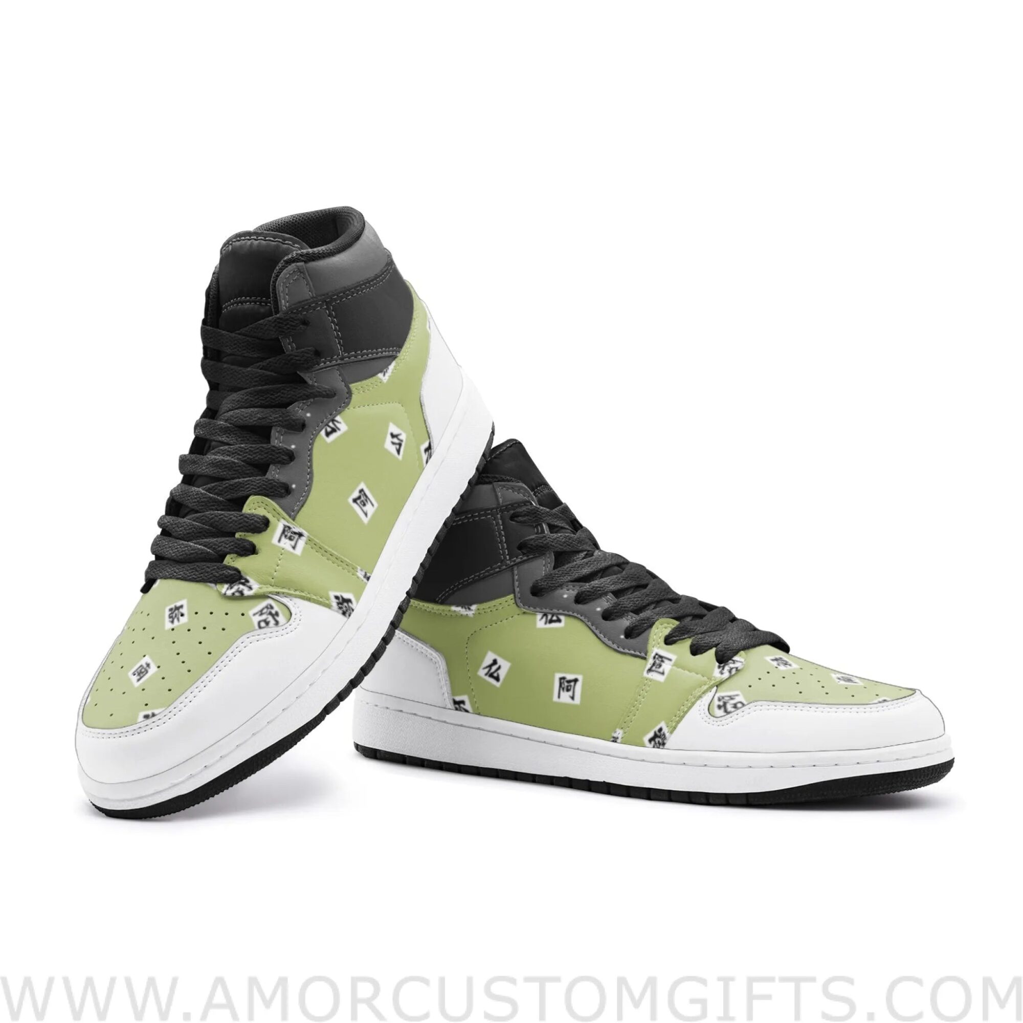 Custom Gyomei Himejima Demon Slayer Mid Top Basketball Sneakers Shoes | Personalizable Anime Fan Sneakers