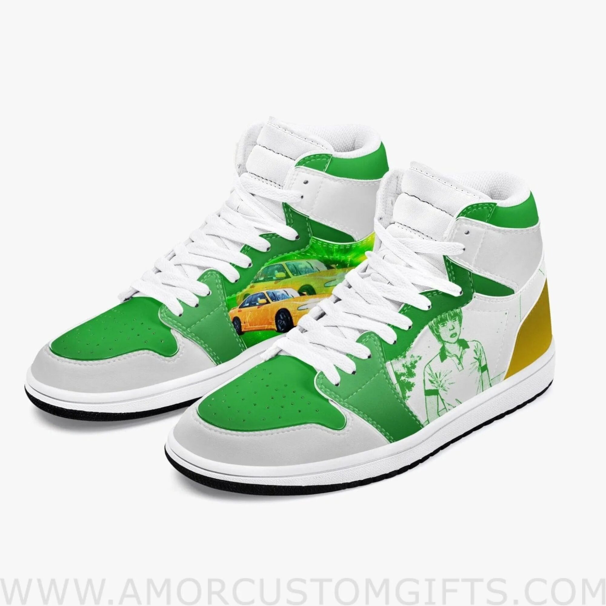 Custom Initial D Kenta Nakamura JD1 Anime Sneakers Mid 1 Basketball Shoes