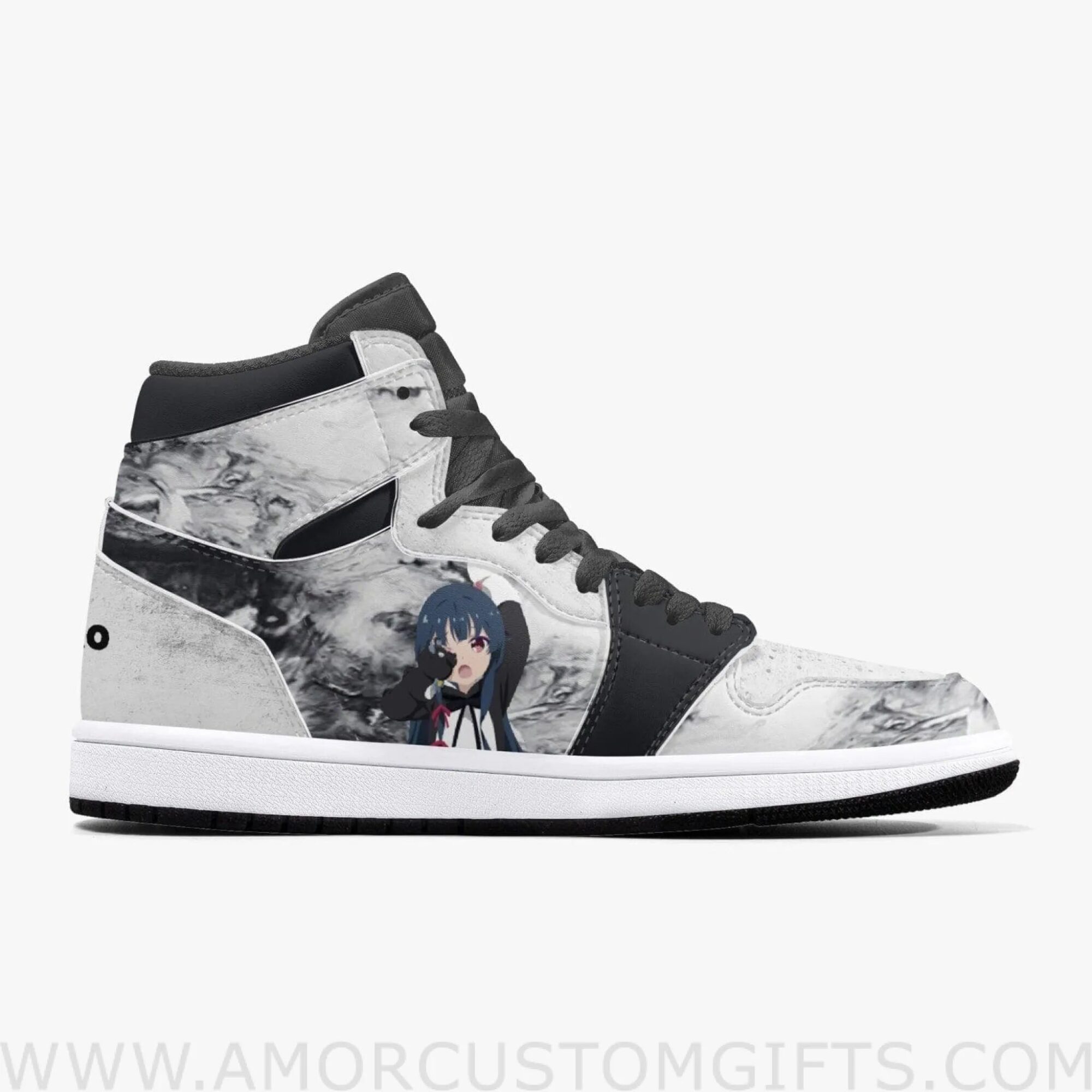 Custom Kuma Kuma Kuma Bear Yuna JD1 Anime Sneakers Mid 1 Basketball Shoes