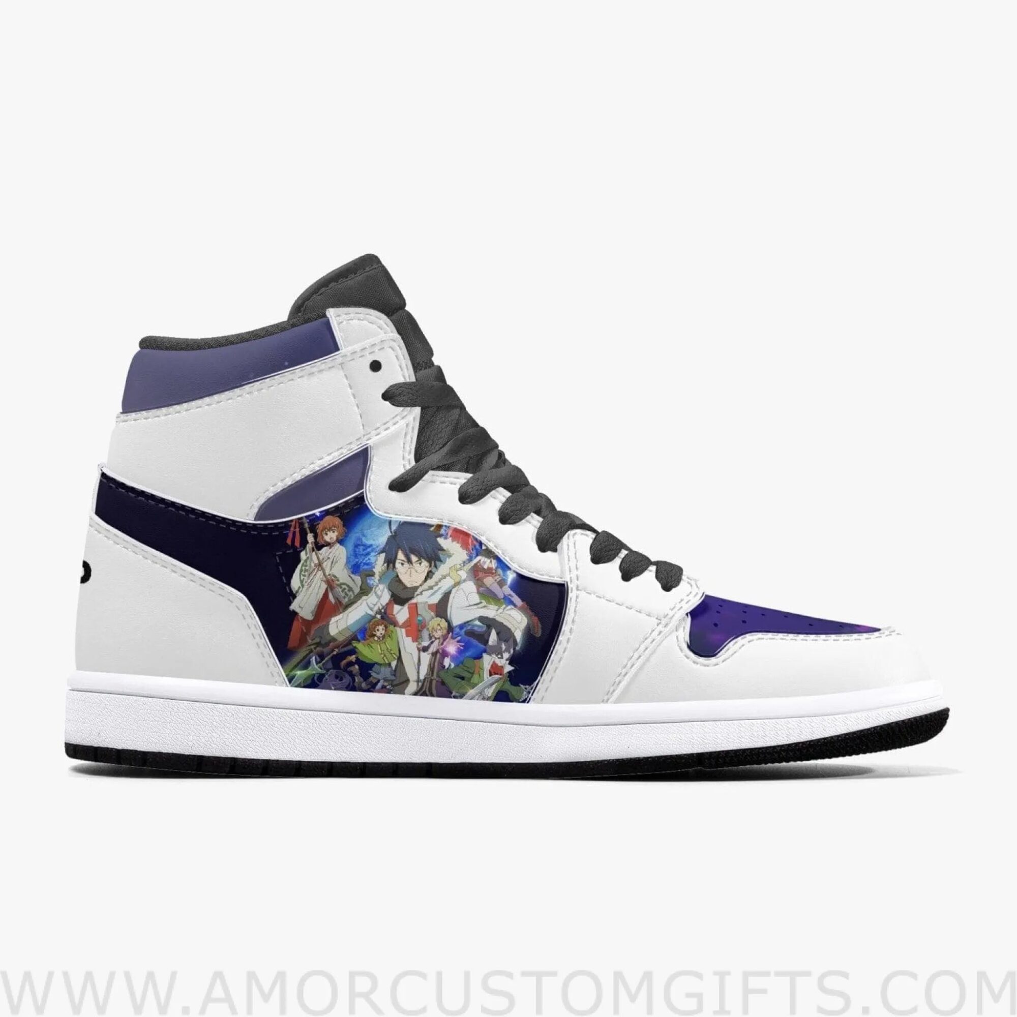 Custom Log Horizon Shiroe JD1 Anime Sneakers Mid 1 Basketball Shoes