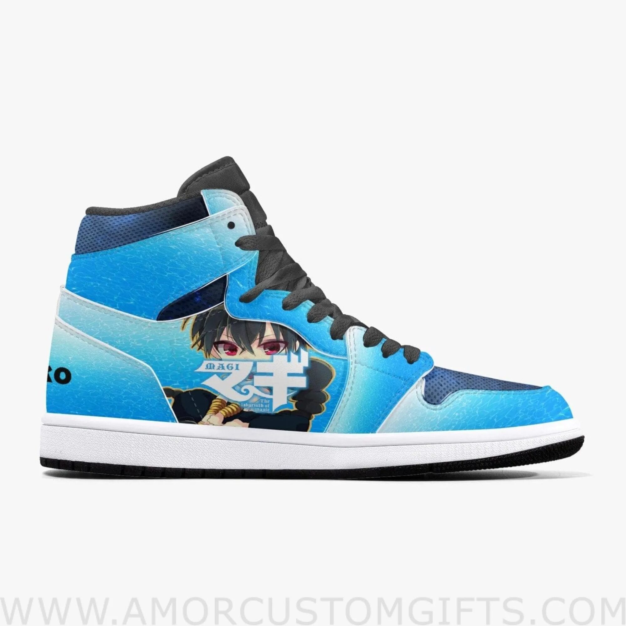 Custom Magi The Labyrinth Of Magic Judar JD1 Anime Sneakers Mid 1 Basketball Shoes