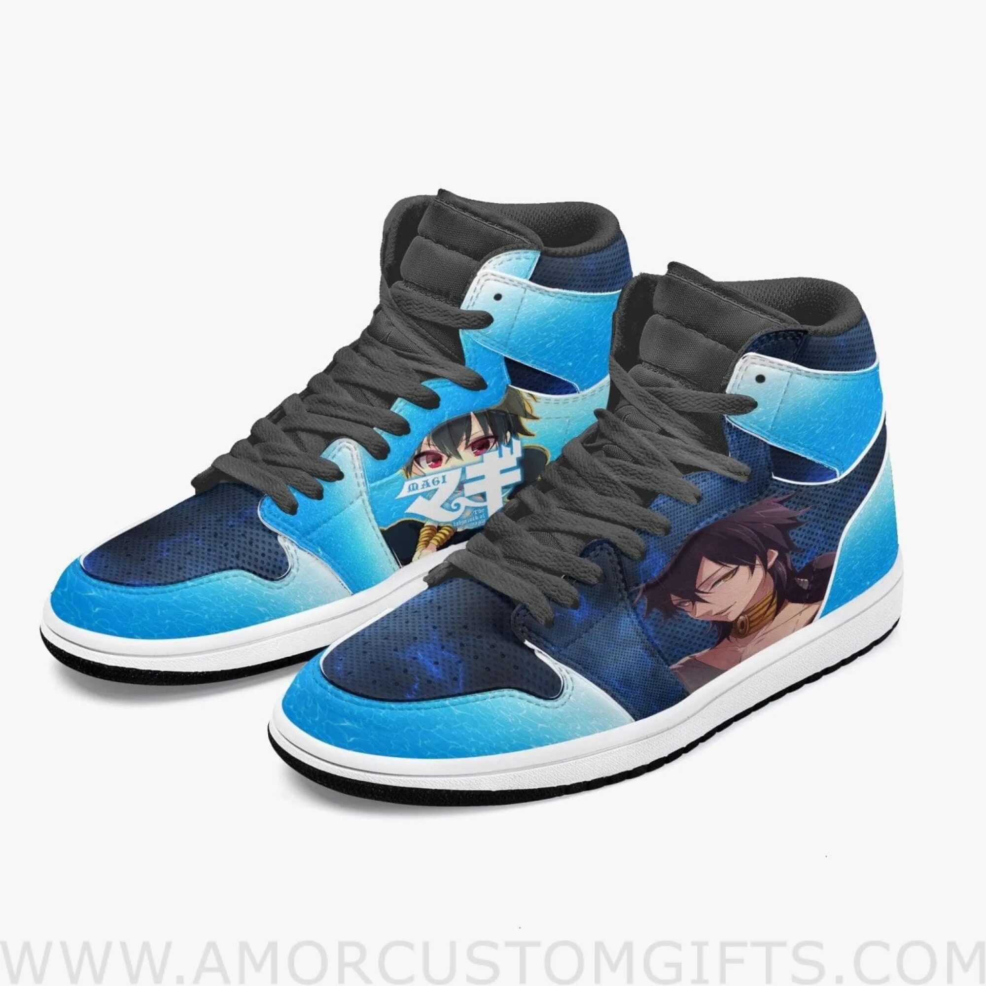 Custom Magi The Labyrinth Of Magic Judar JD1 Anime Sneakers Mid 1 Basketball Shoes