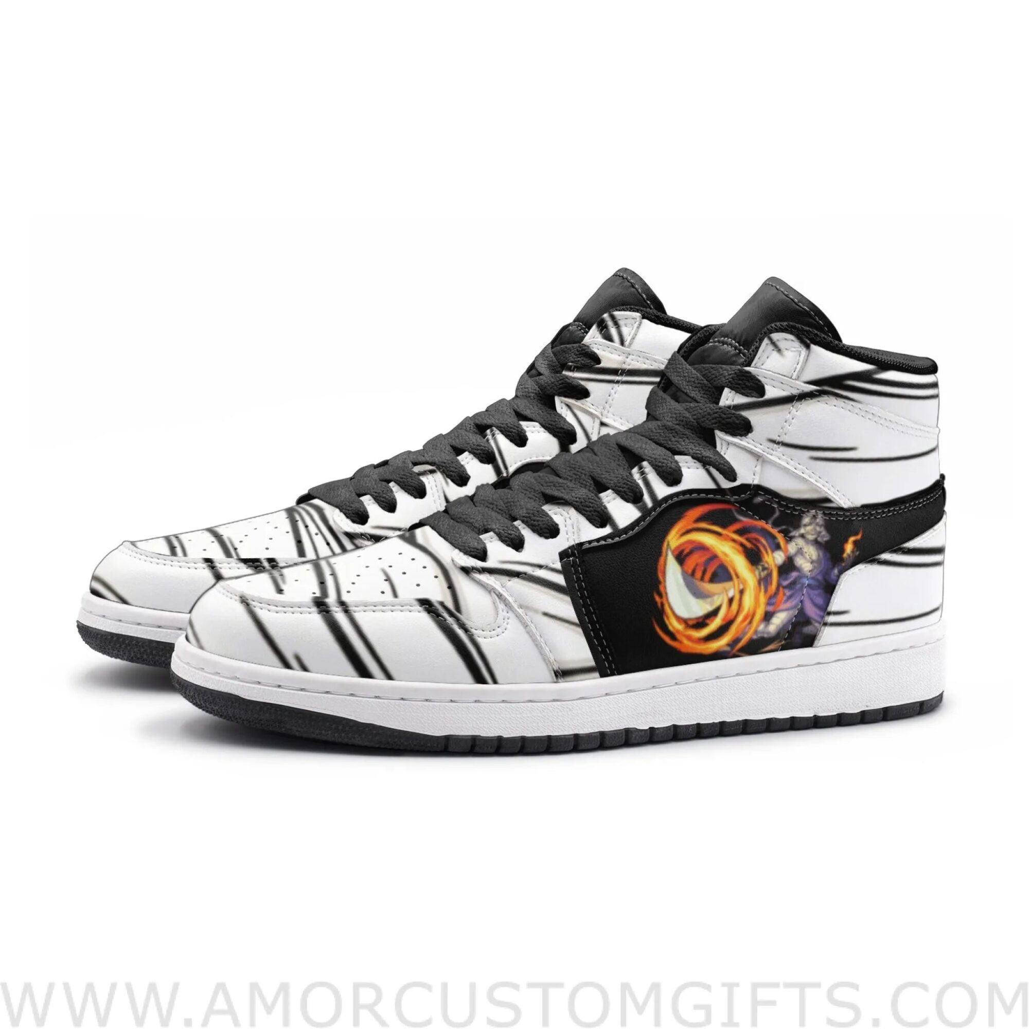 Custom Makoto Shishio Rurouni Kenshin Mid Top Basketball Sneakers Shoes | Personalizable Anime Fan Sneakers