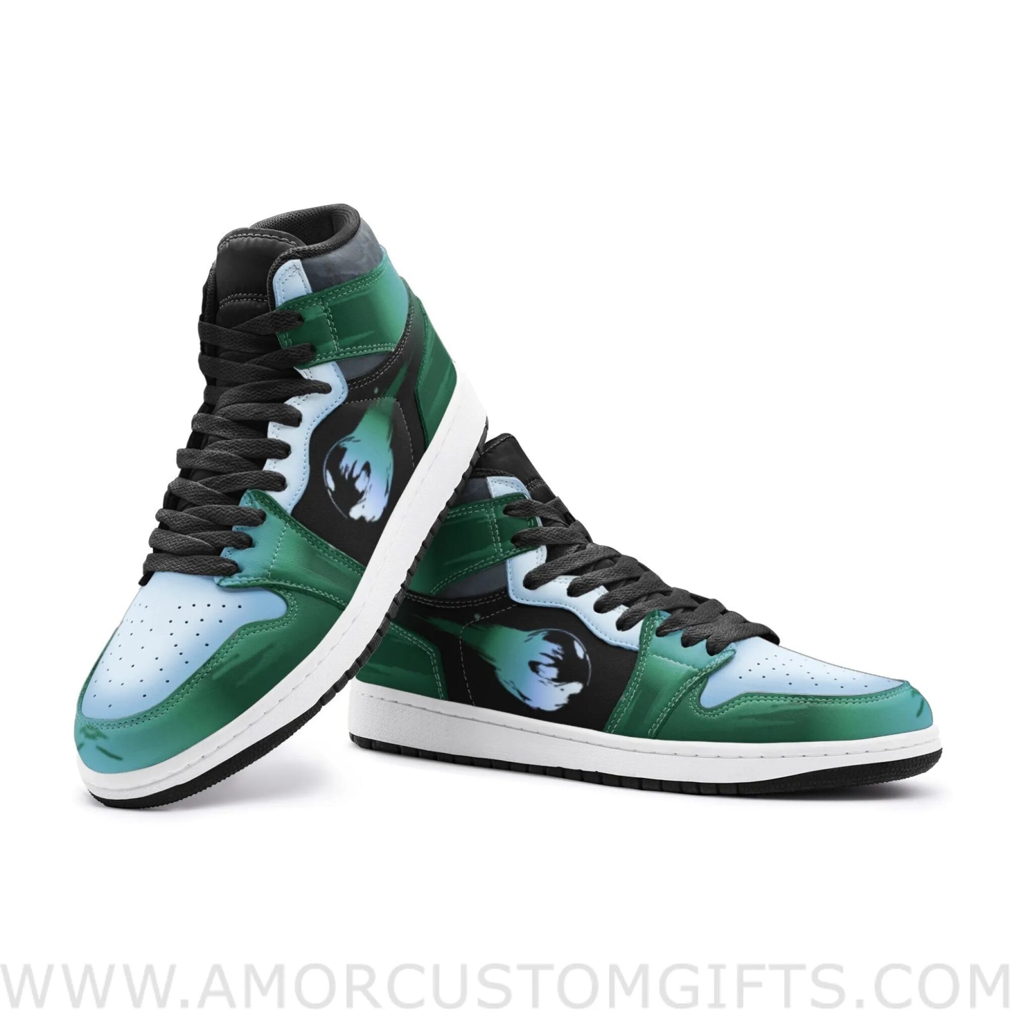 Custom Meteor Symbol Final Fantasy Mid Top Basketball Sneakers Shoes | Personalizable Anime Fan Sneakers