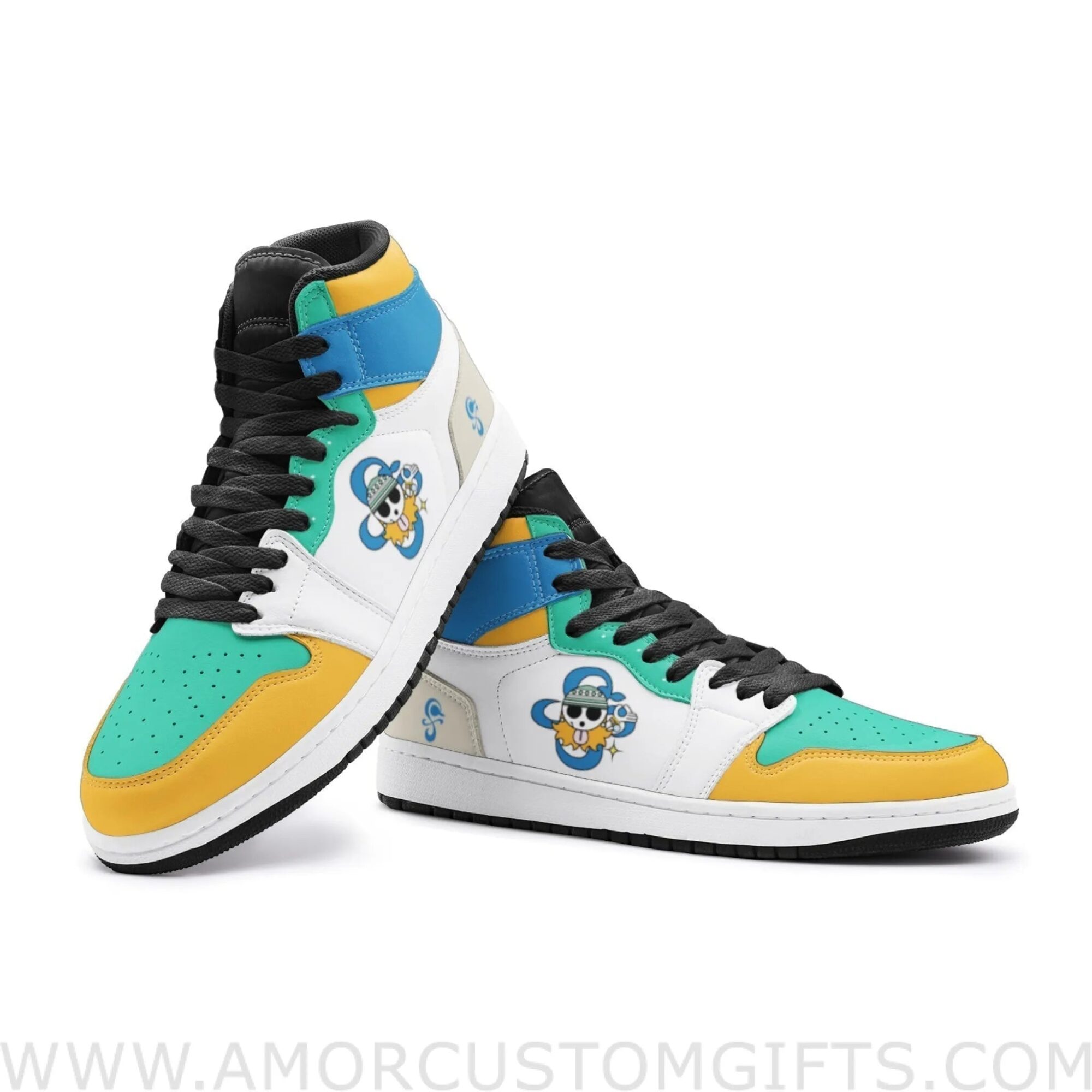 Custom Nami One Piece Mid Top Basketball Sneakers Shoes | Personalizable Anime Fan Sneakers