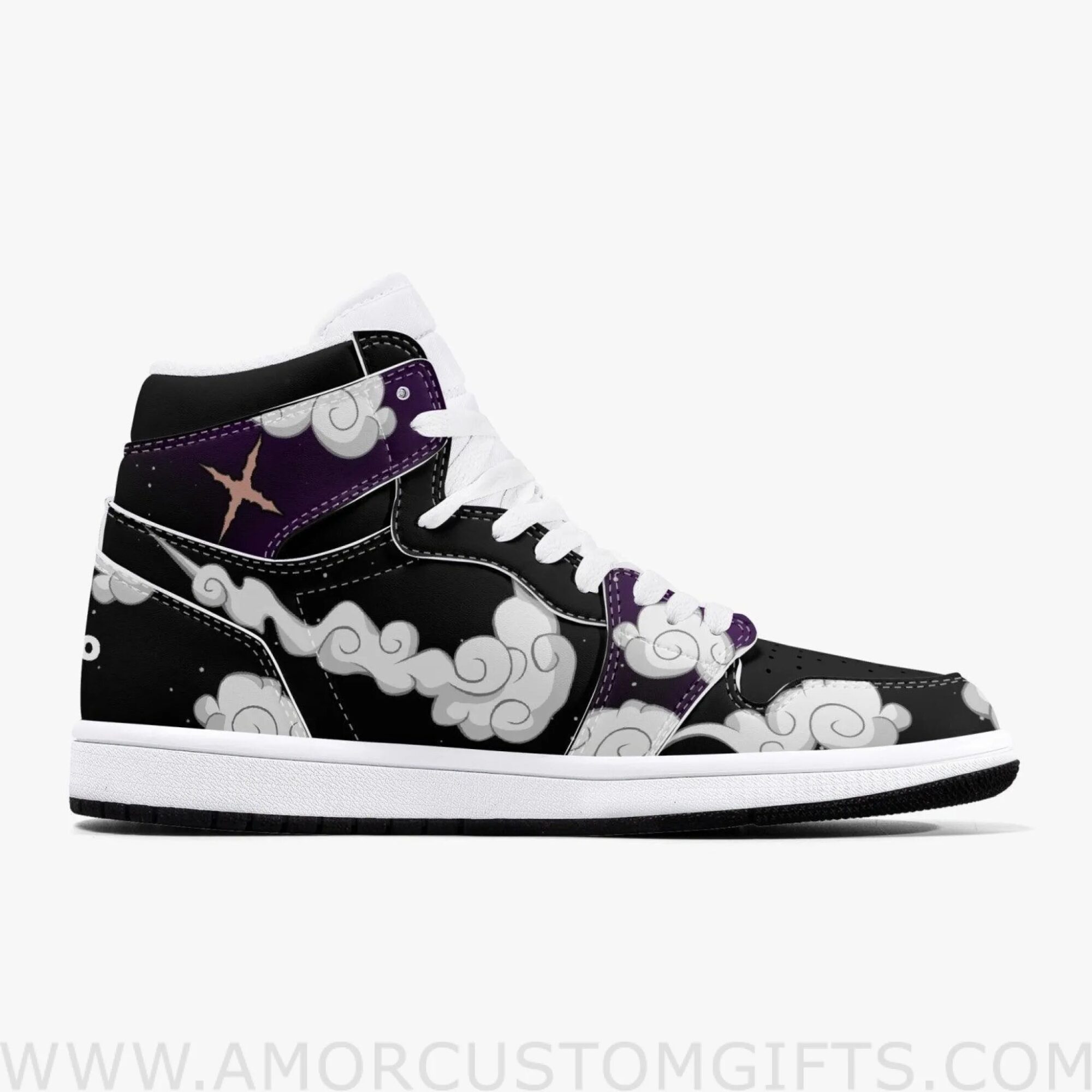 Custom One Piece Luffy White Gear 5 JD1 Anime Shoes Mid Top Sneakers