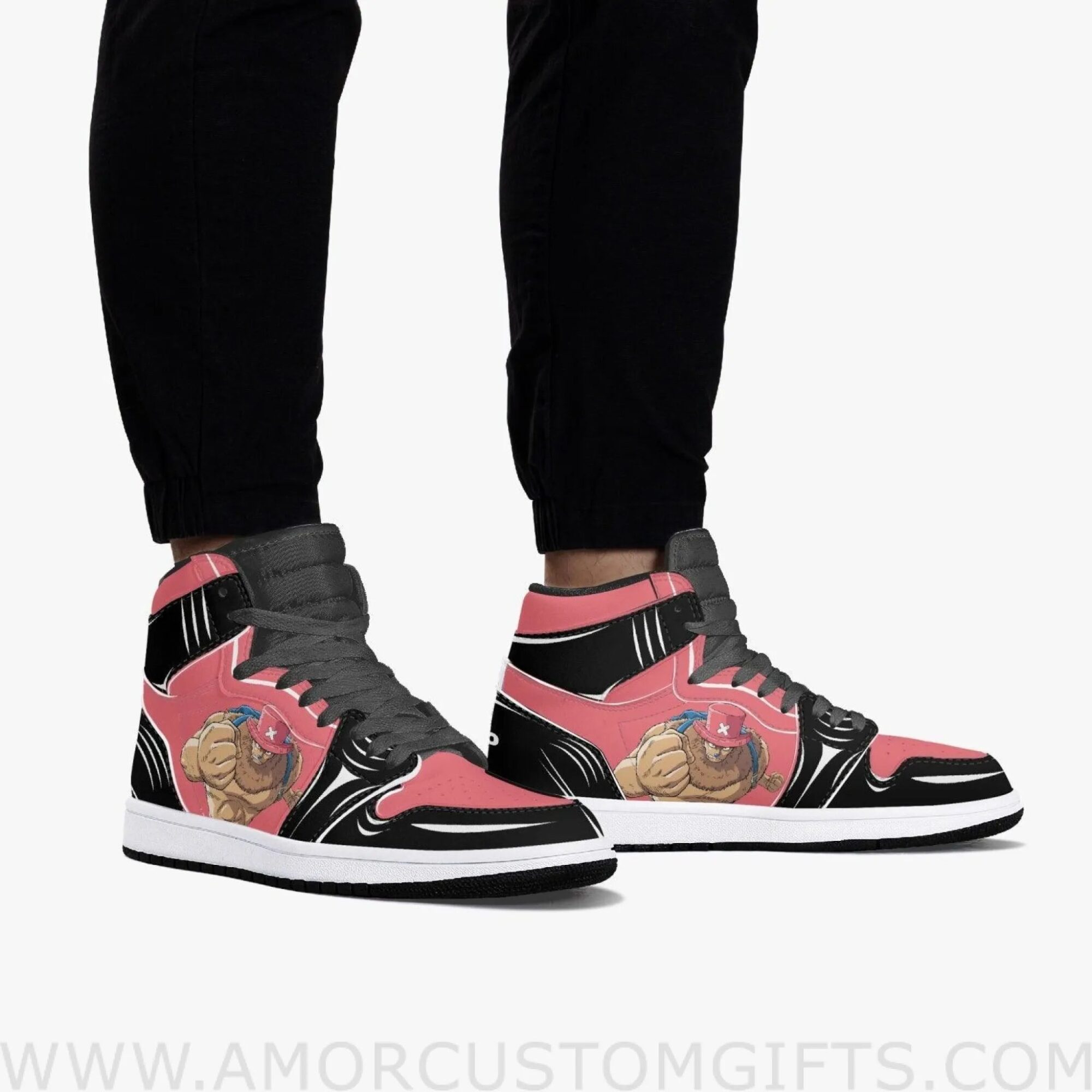 Custom One Piece Tony Chopper JD1 Anime Sneakers Mid 1 Basketball Shoes