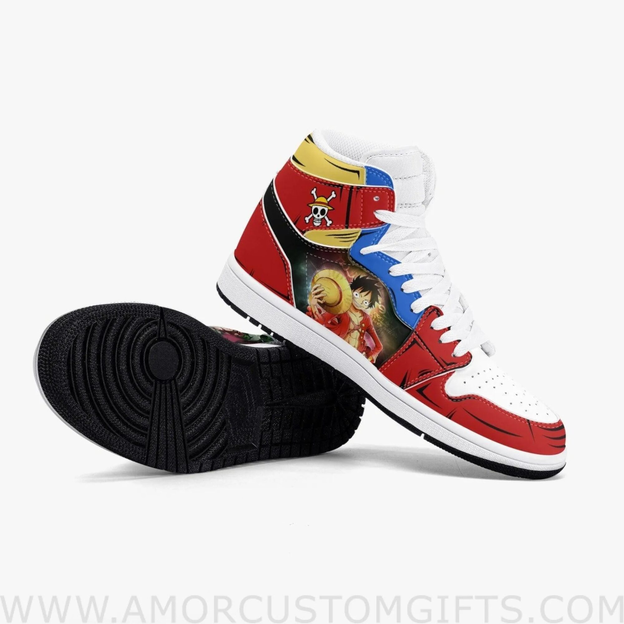 Custom One Piece Zoro And Luffy JD1 Anime Shoes Mid Top Sneakers