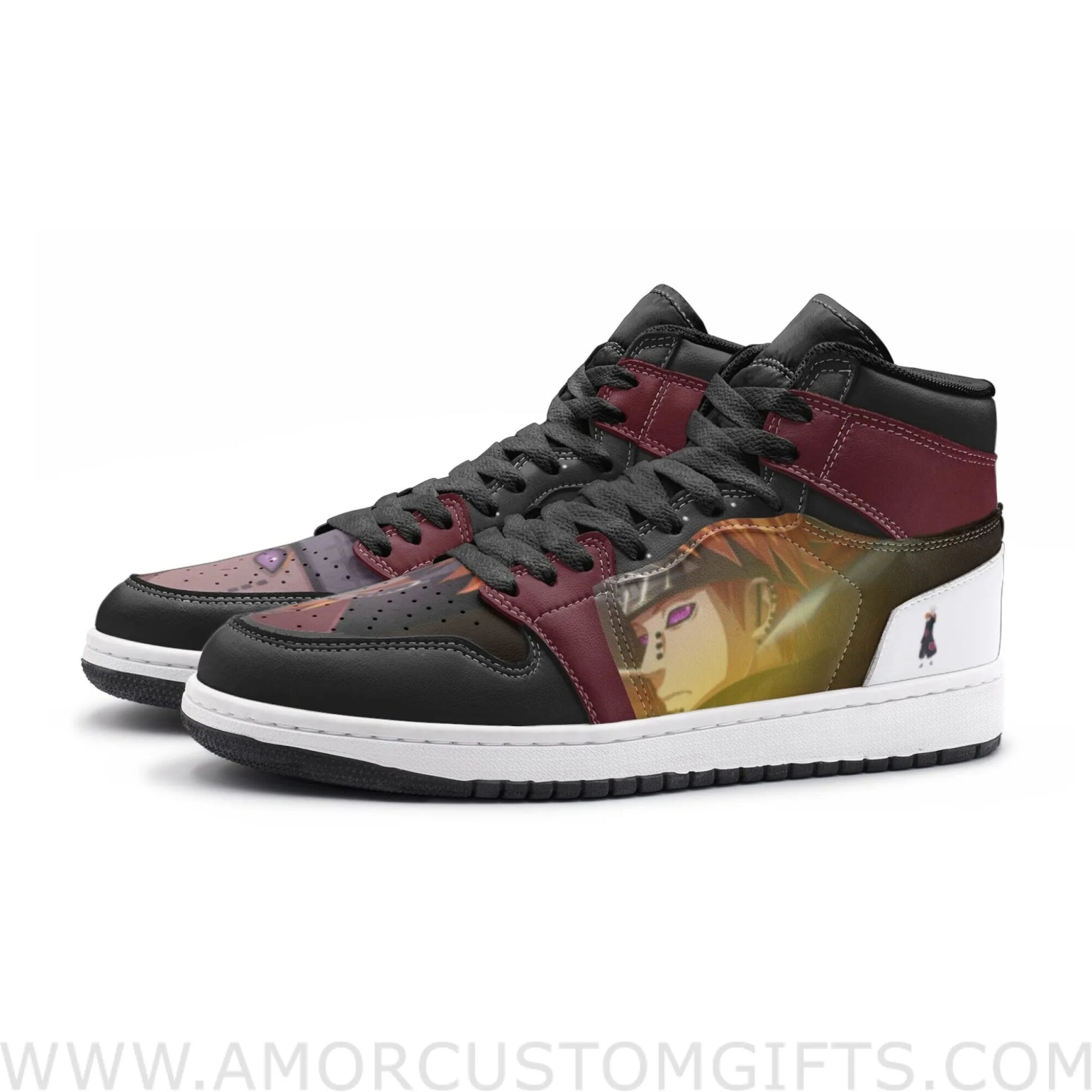 Custom Pain Ninja V2 Mid Top Basketball Sneakers Shoes | Personalizable Anime Fan Sneakers