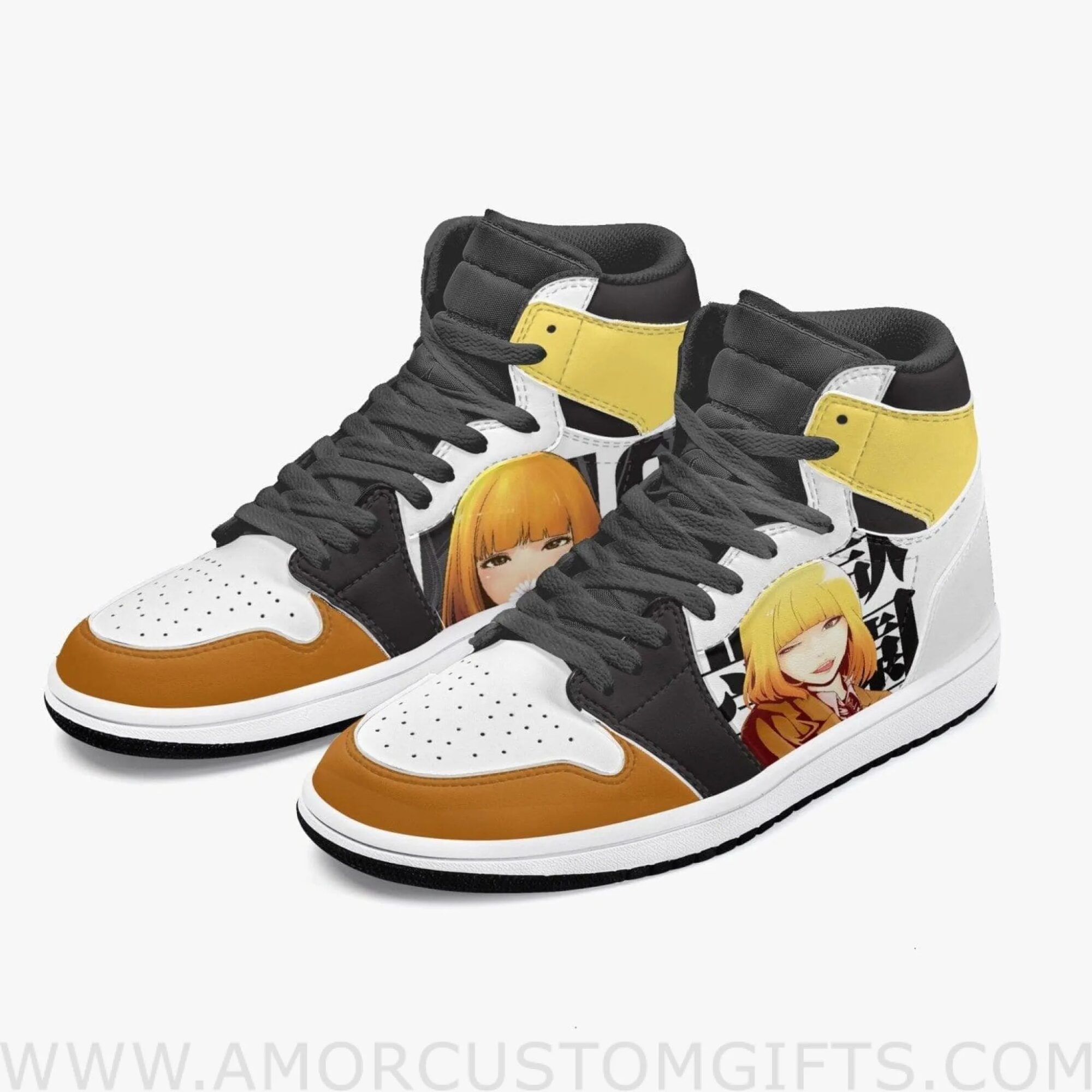 Custom Prison School Hana Midorikawa JD1 Anime Sneakers Mid 1 Basketball Shoes