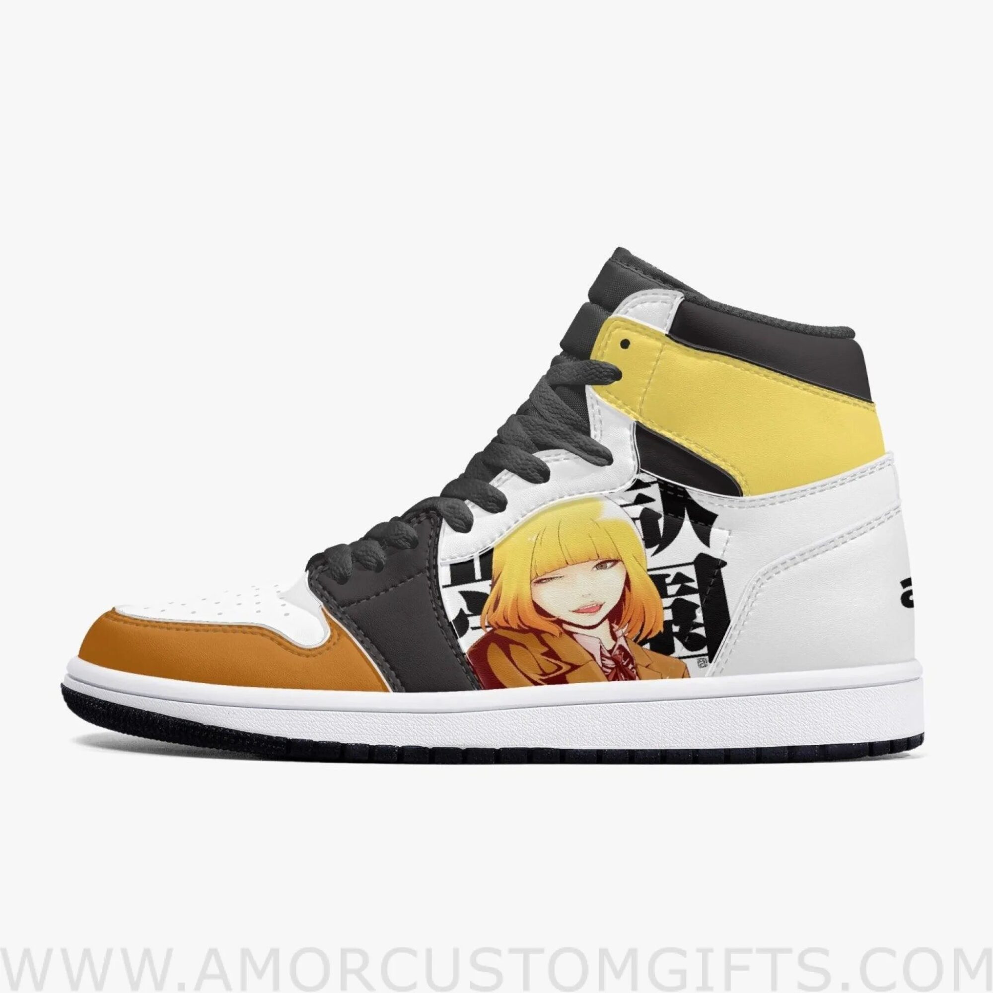 Custom Prison School Hana Midorikawa JD1 Anime Sneakers Mid 1 Basketball Shoes