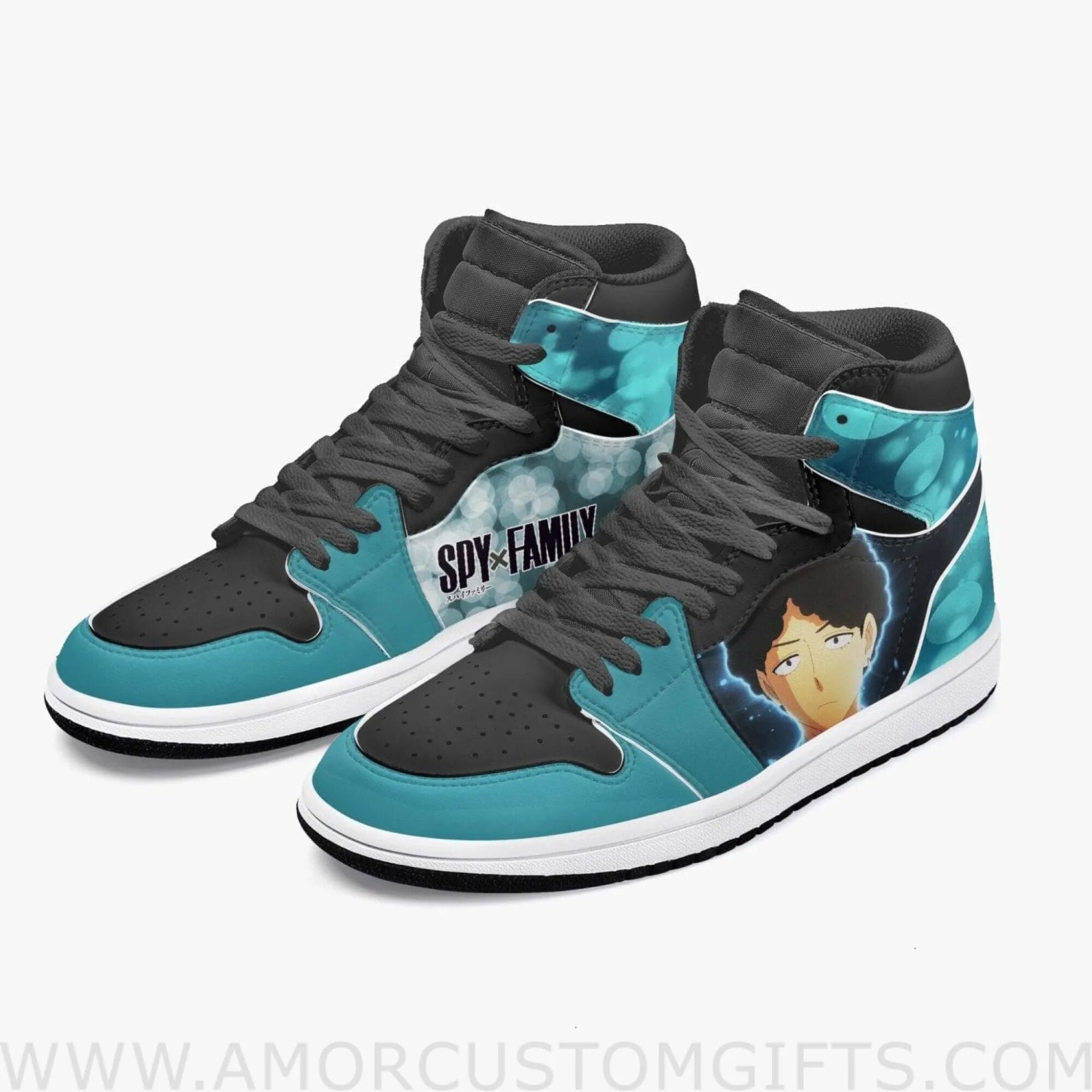 Custom Psy x Family Franky Franklin JD1 Anime Sneakers Mid 1 Basketball Shoes