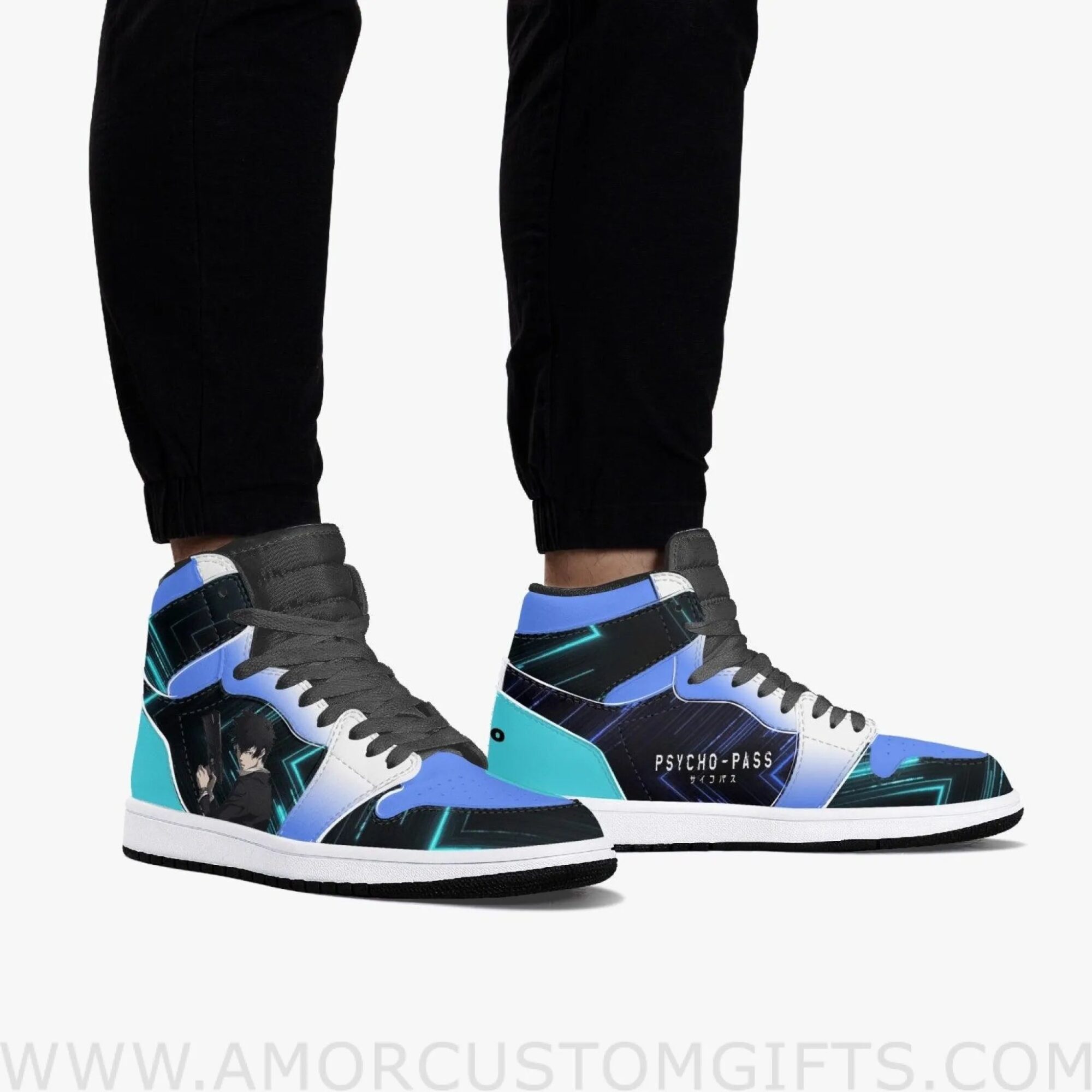 Custom Psycho-Pass Ginoza JD1 Anime Sneakers Mid 1 Basketball Shoes