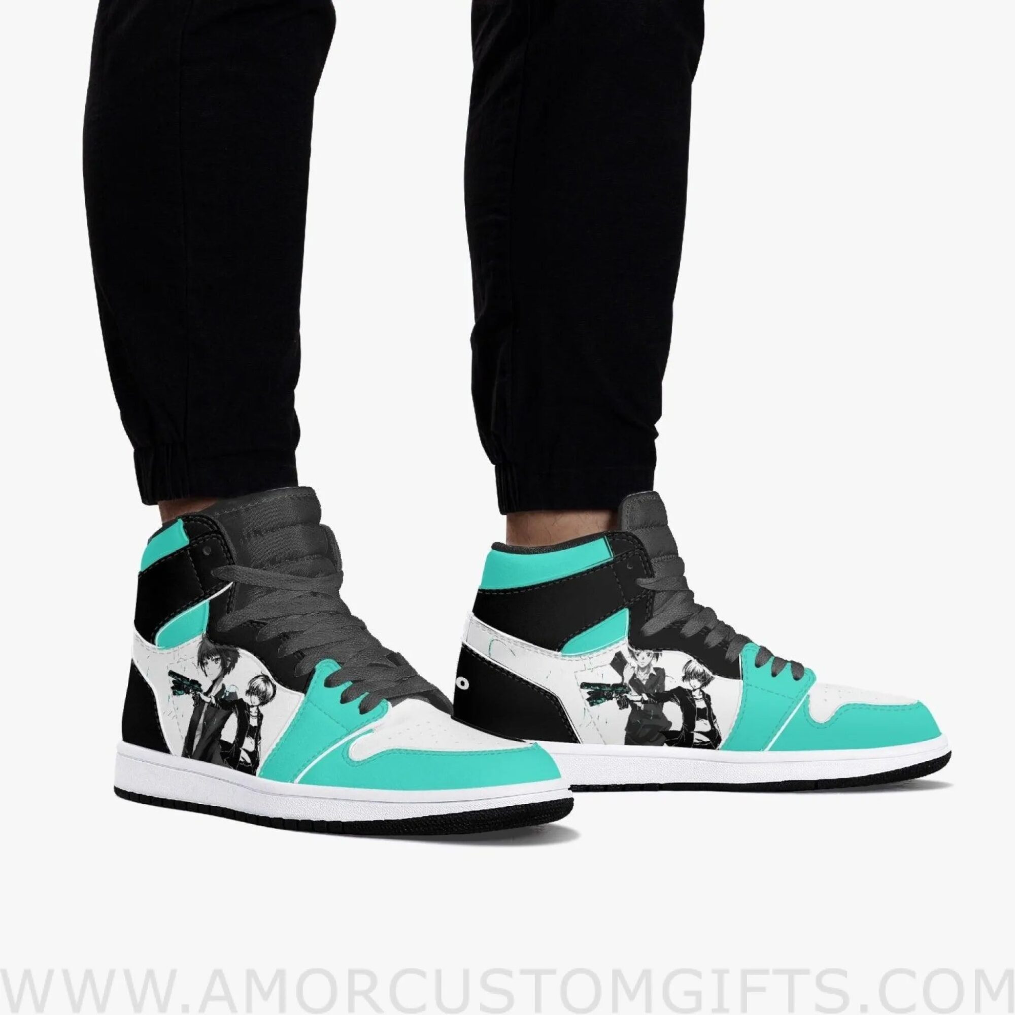 Custom Psycho-Pass Tsunemori JD1 Anime Sneakers Mid 1 Basketball Shoes