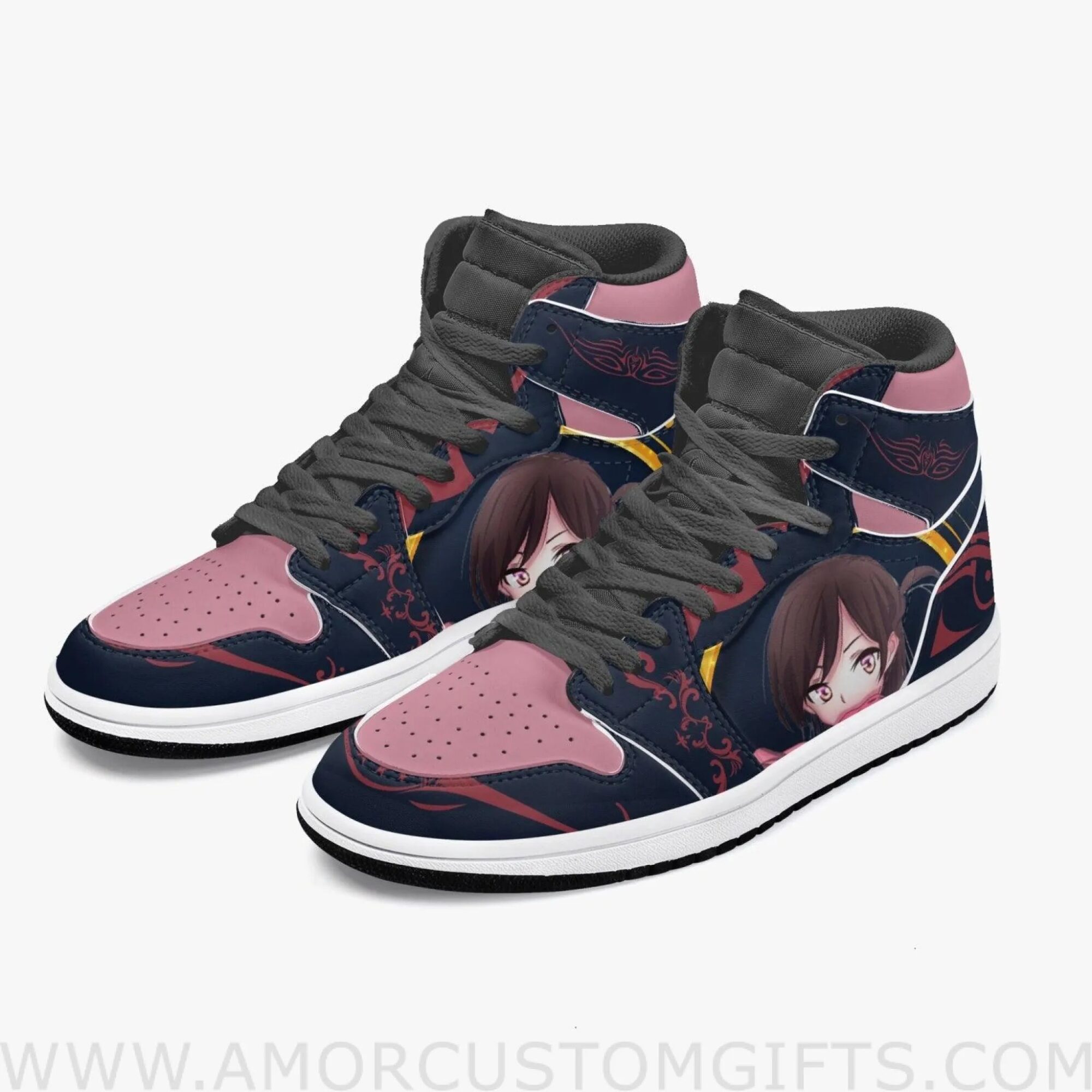 Custom Rent A Girlfriend Chizuru Ichinose JD1 Anime Sneakers Mid 1 Basketball Shoes