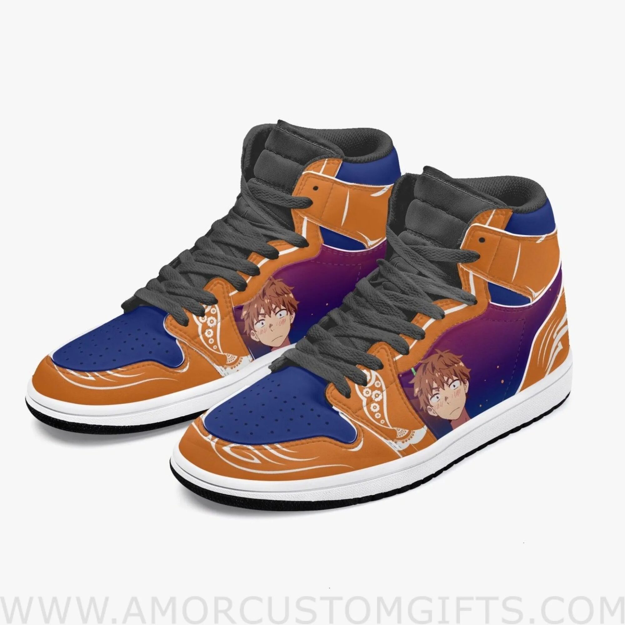 Custom Rent A Girlfriend Kazuya Kinoshita JD1 Anime Sneakers Mid 1 Basketball Shoes