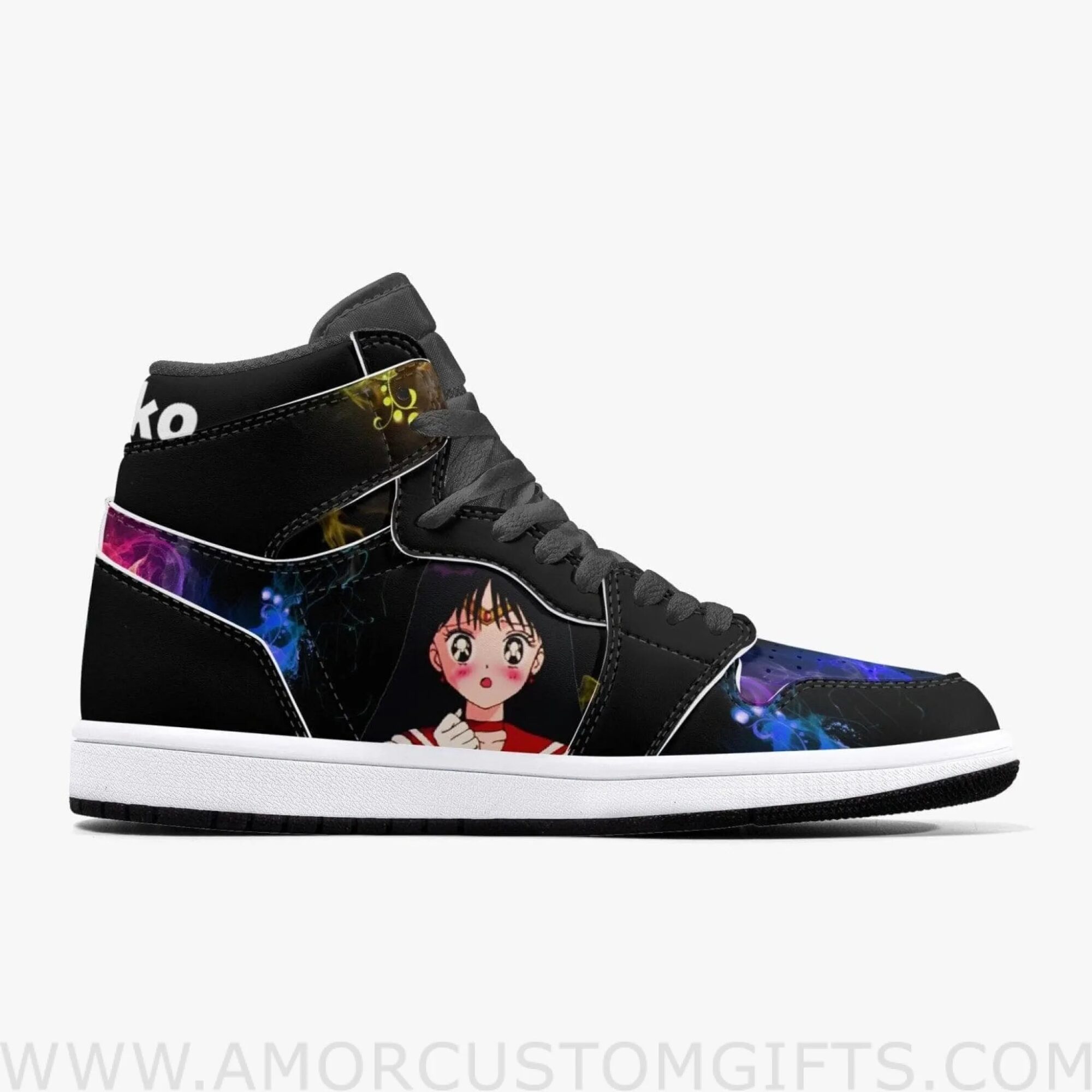 Custom Sailor Moon Sailor Mars JD1 Anime Sneakers Mid 1 Basketball Shoes