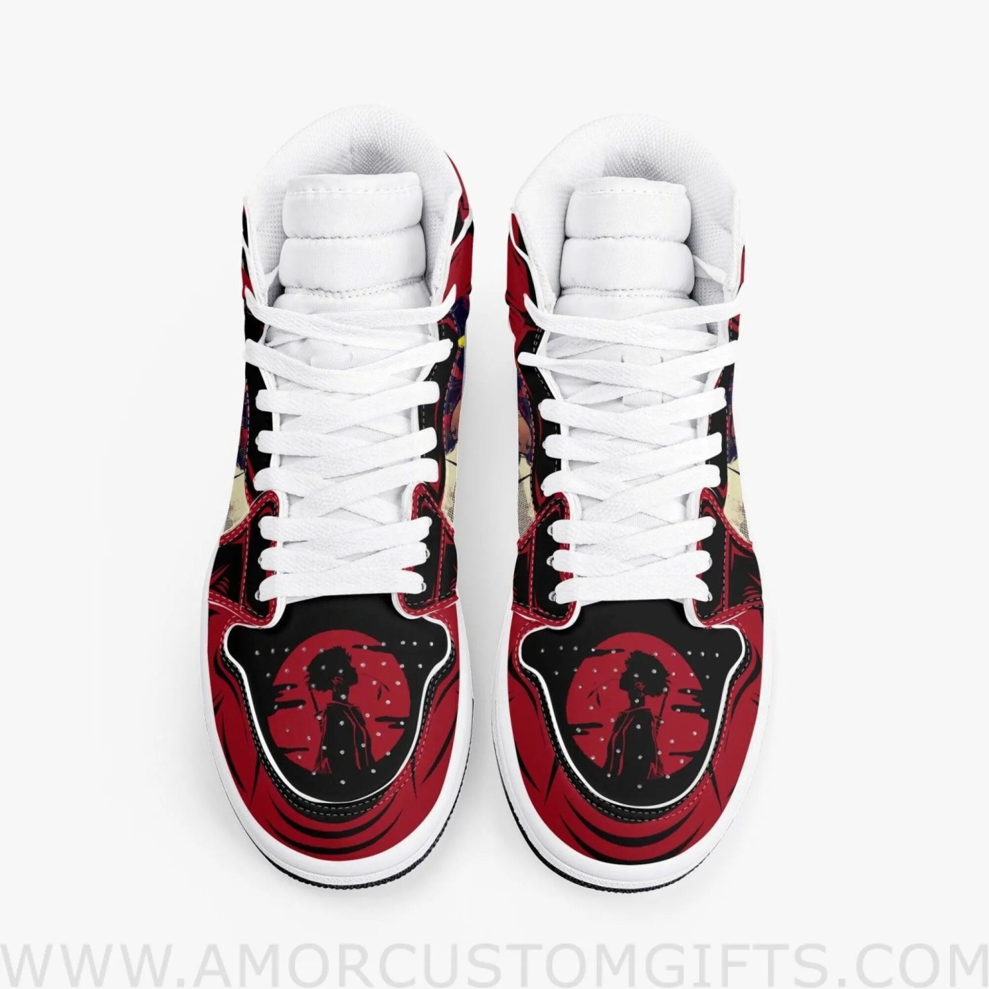 Custom Samurai Champloo JD1 Anime Sneakers Mid 1 Basketball Shoes