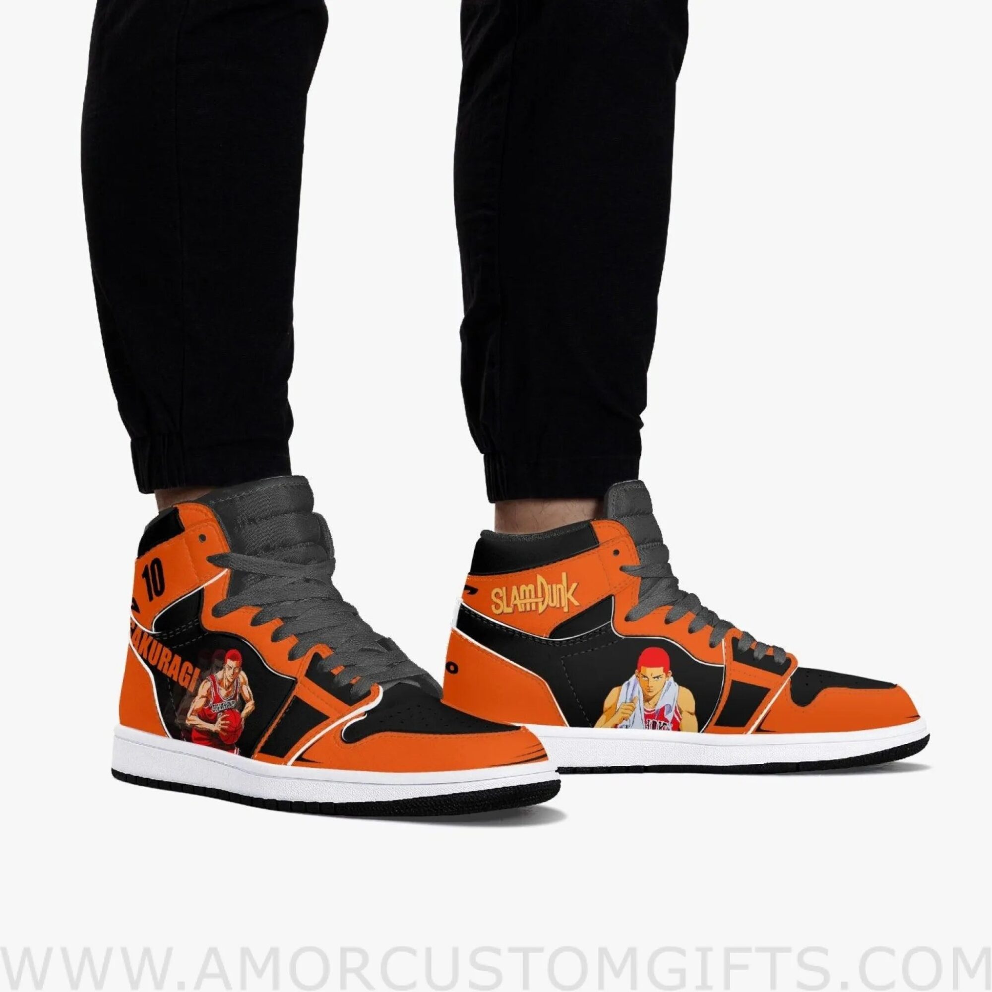 Custom Slam Dunk Sakuragi JD1 Anime Sneakers Mid 1 Basketball Shoes