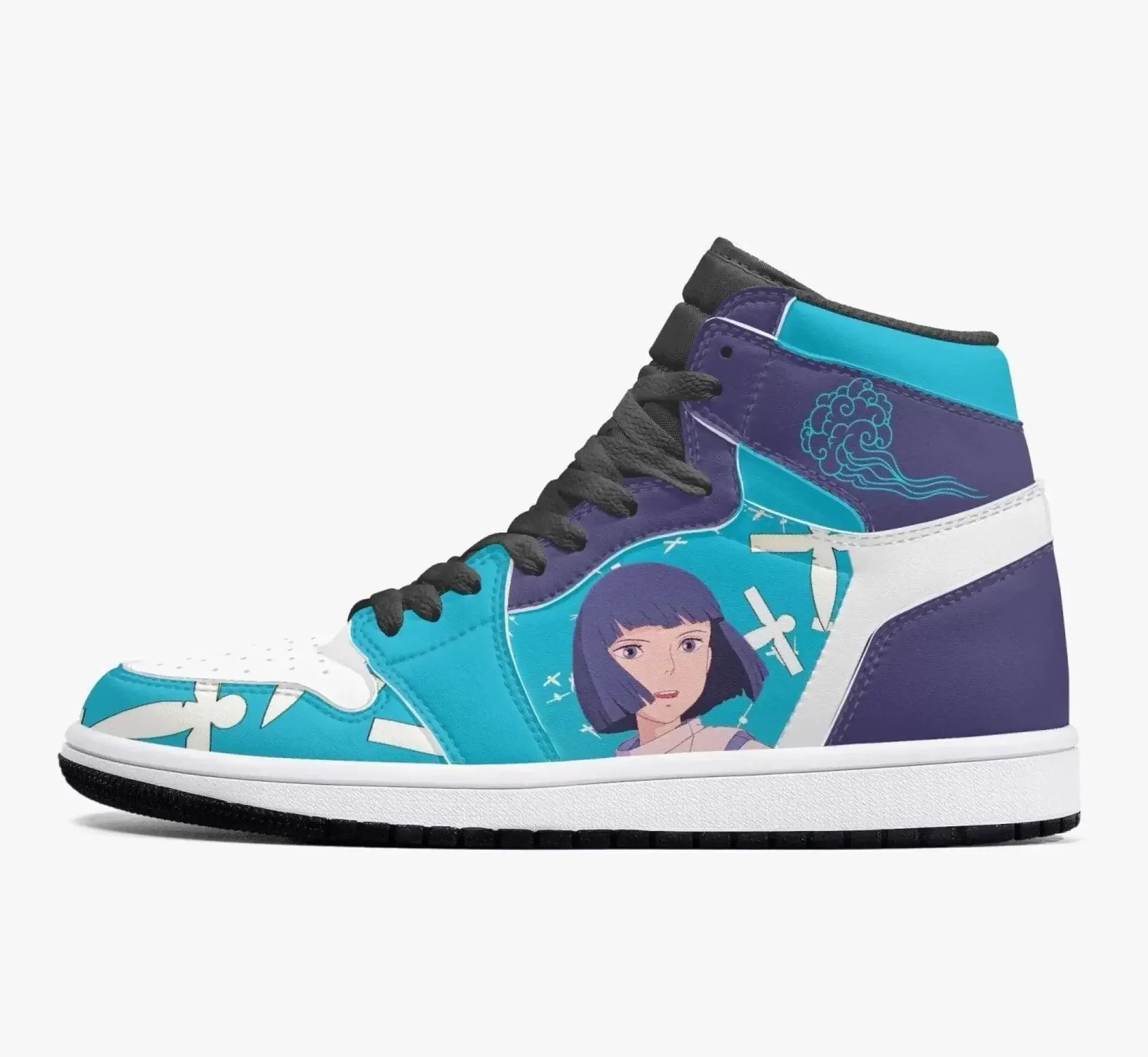 Custom Spirited Away Haku JD1 Anime Sneakers Mid 1 Basketball Shoes