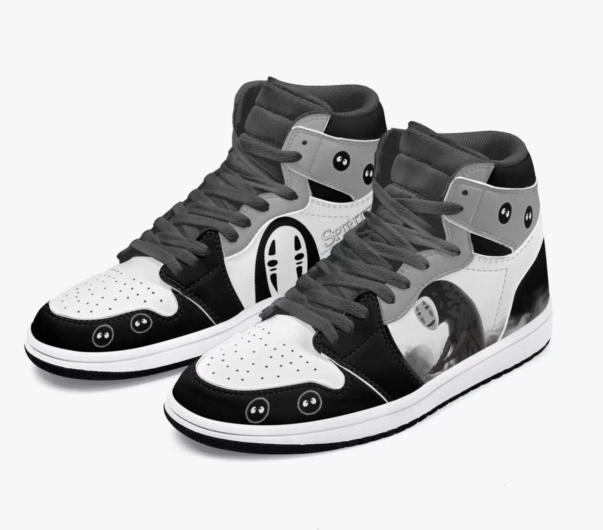 Custom Spirited Away No Face JD1 Anime Sneakers Mid 1 Basketball Shoes