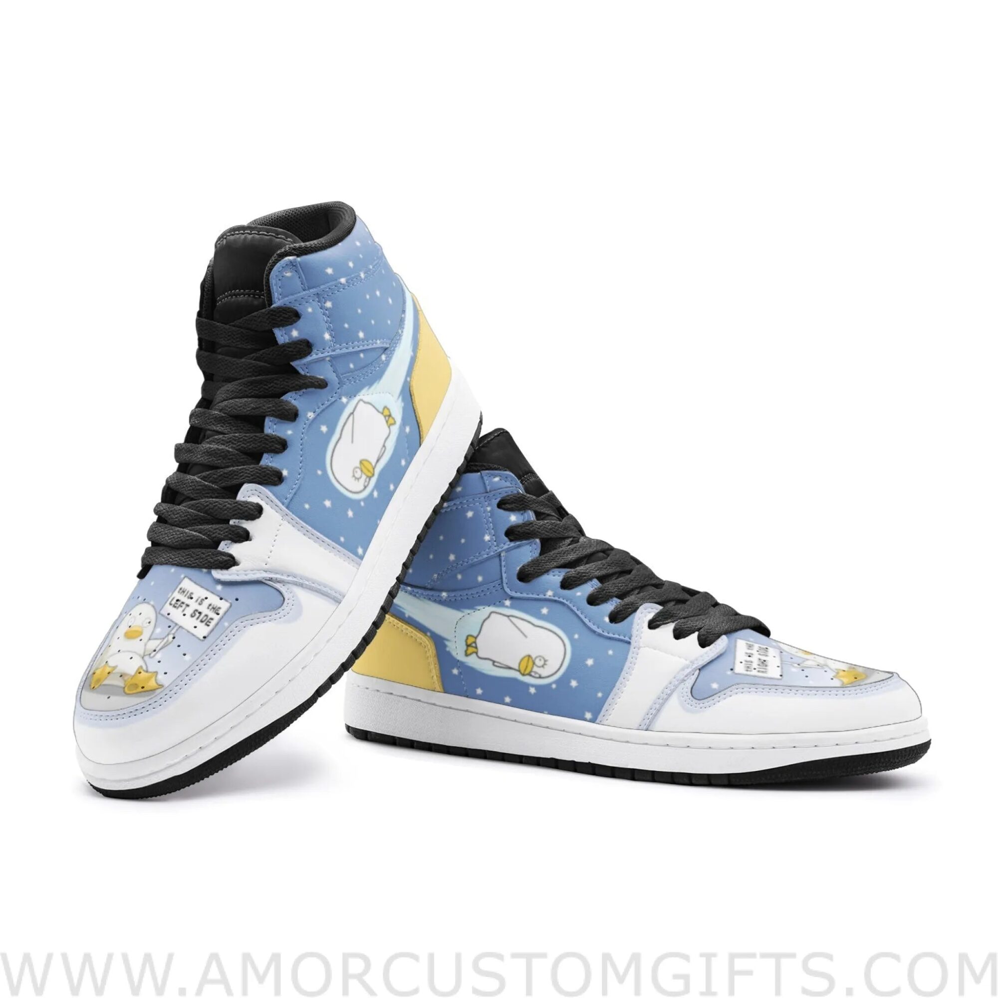 Custom Stars and Elizabeth Gintama Mid Top Basketball Sneakers Shoes | Personalizable Anime Fan Sneakers