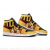 Custom Sun God Luffy One Piece V2 Mid Top Basketball Sneakers Shoes | Personalizable Anime Fan Sneakers