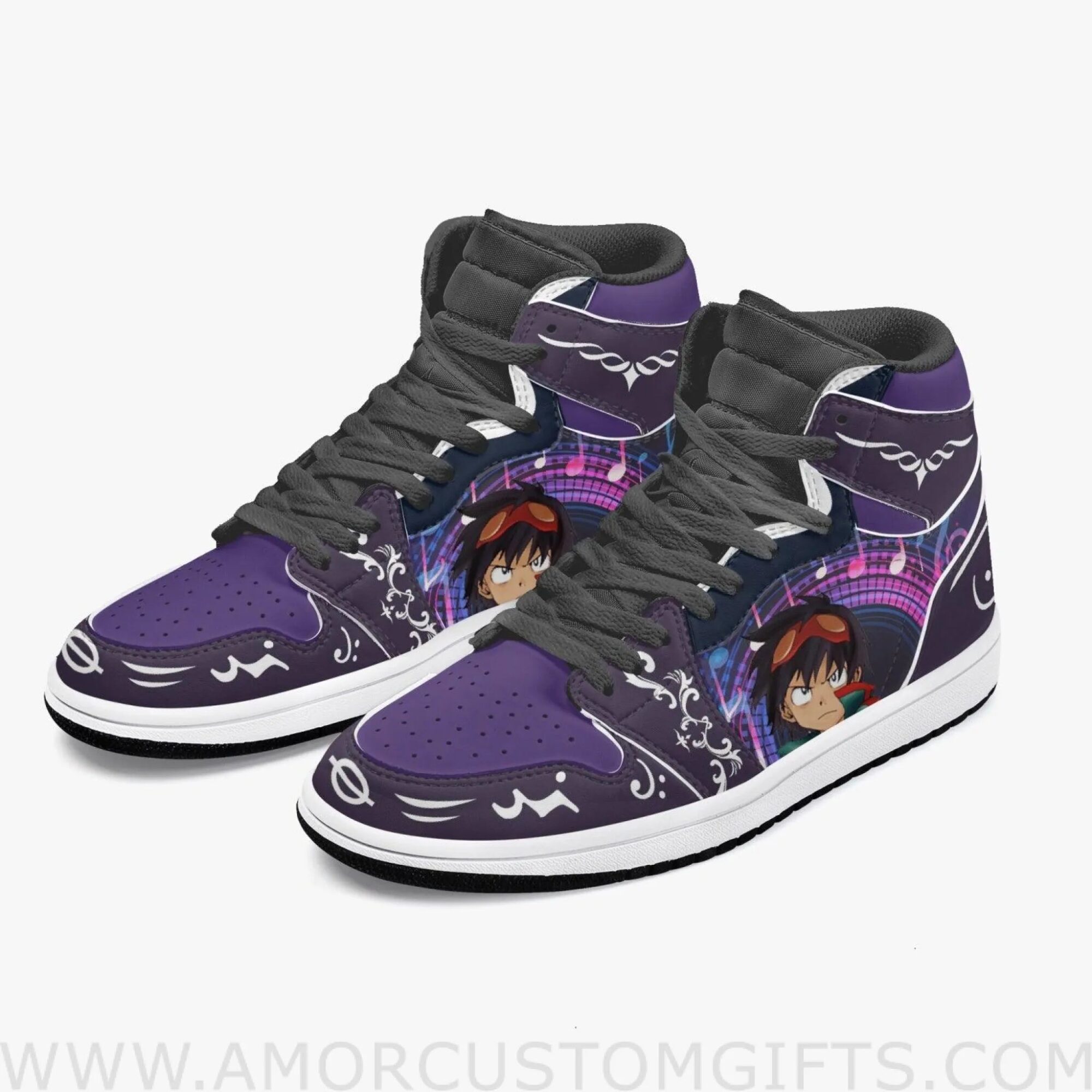 Custom Tengen Toppa Gurren Lagann Simon JD1 Anime Sneakers Mid 1 Basketball Shoes