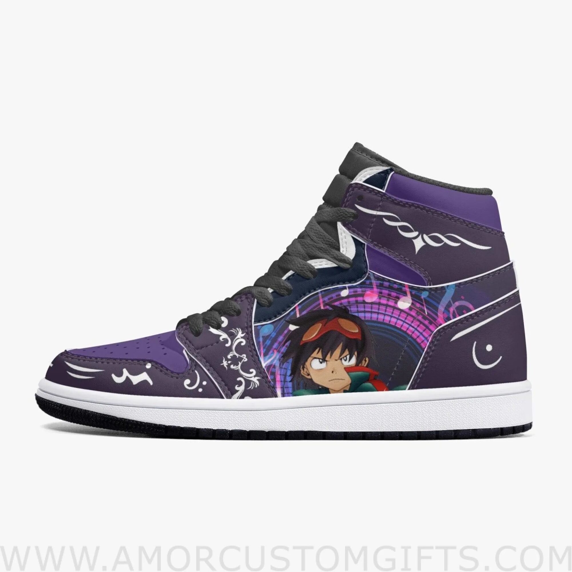 Custom Tengen Toppa Gurren Lagann Simon JD1 Anime Sneakers Mid 1 Basketball Shoes