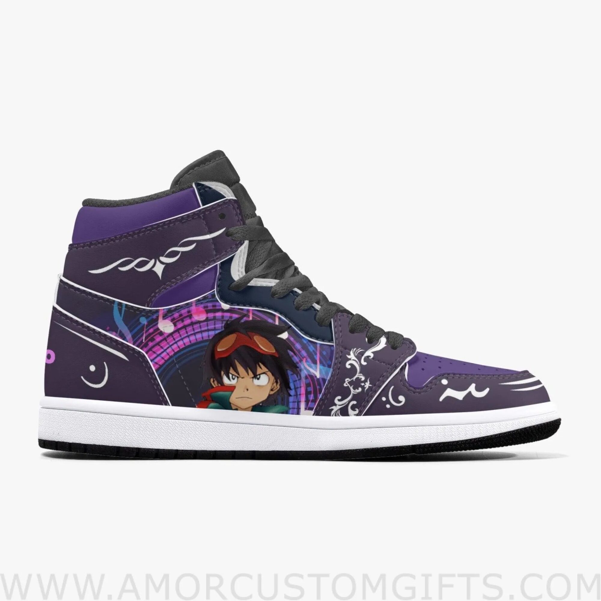 Custom Tengen Toppa Gurren Lagann Simon JD1 Anime Sneakers Mid 1 Basketball Shoes