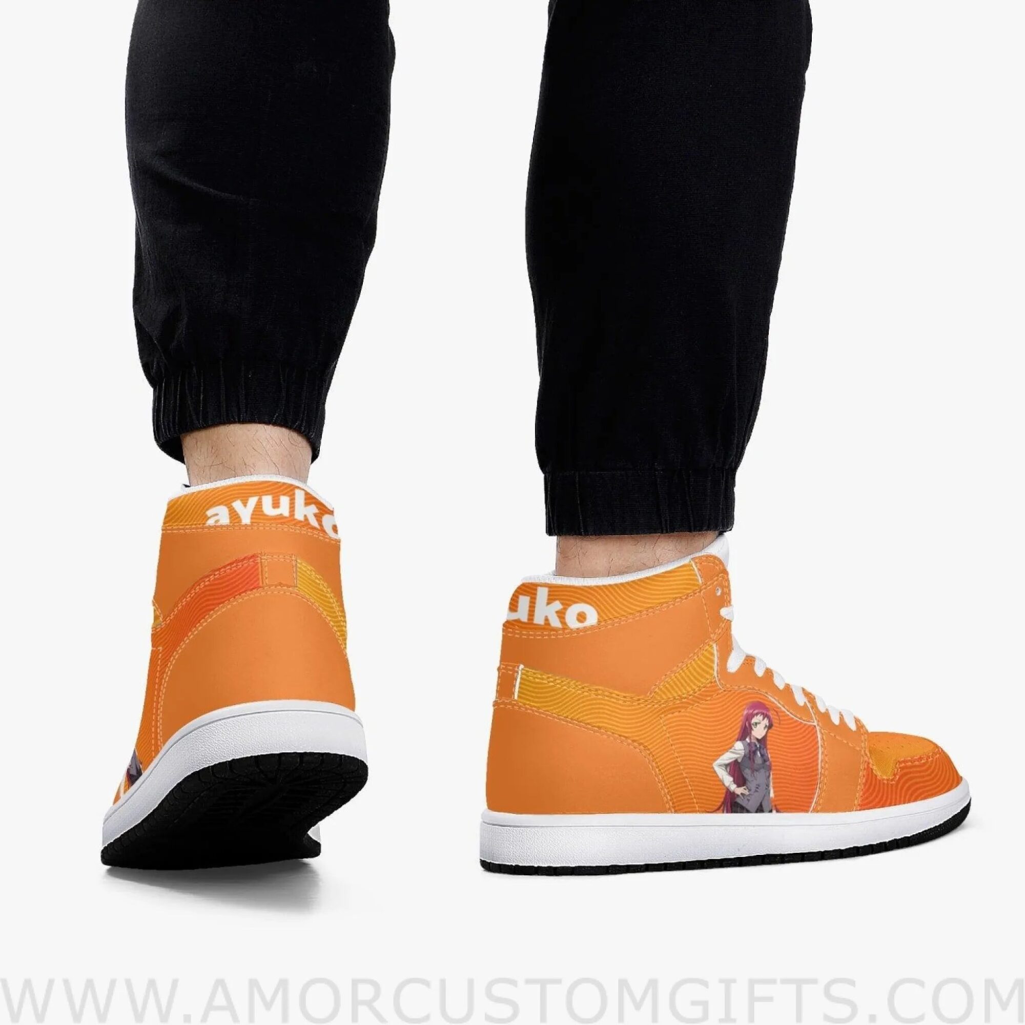 Custom The Devil Is a Part-Timer! Emi Yusa JD1 Anime Sneakers Mid 1 Basketball Shoes