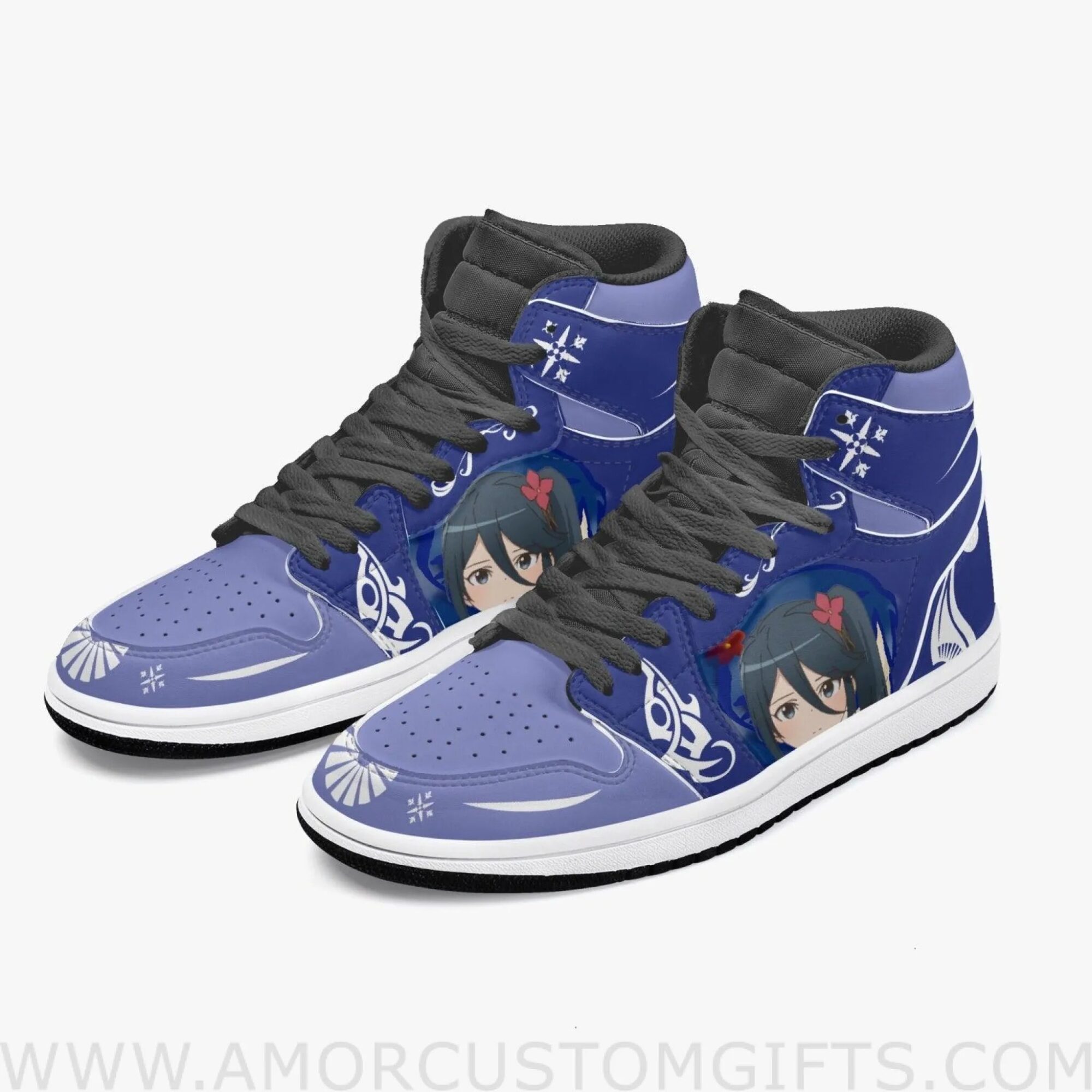 Custom The Devil Is a Part-Timer! Suzuno Kamazuki JD1 Anime Sneakers Mid 1 Basketball Shoes