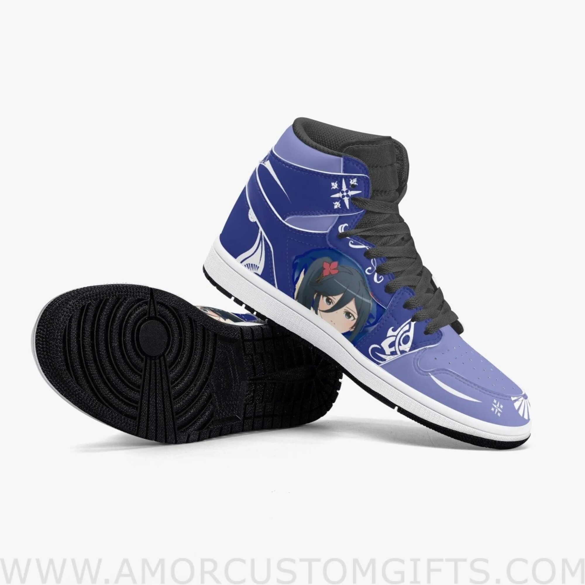 Custom The Devil Is a Part-Timer! Suzuno Kamazuki JD1 Anime Sneakers Mid 1 Basketball Shoes