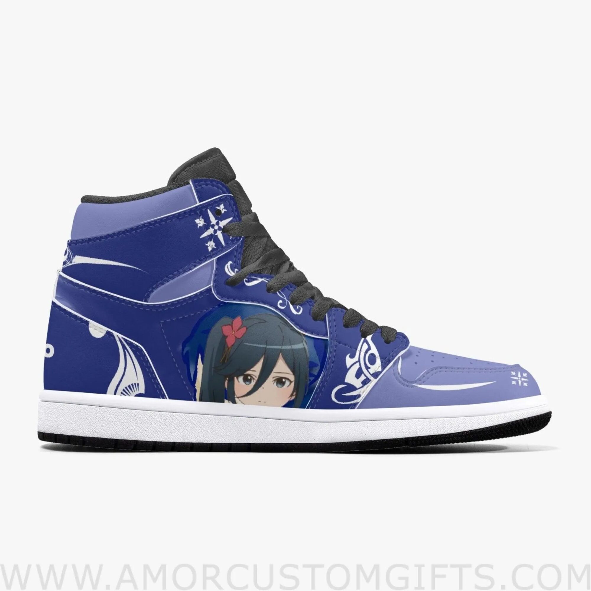 Custom The Devil Is a Part-Timer! Suzuno Kamazuki JD1 Anime Sneakers Mid 1 Basketball Shoes