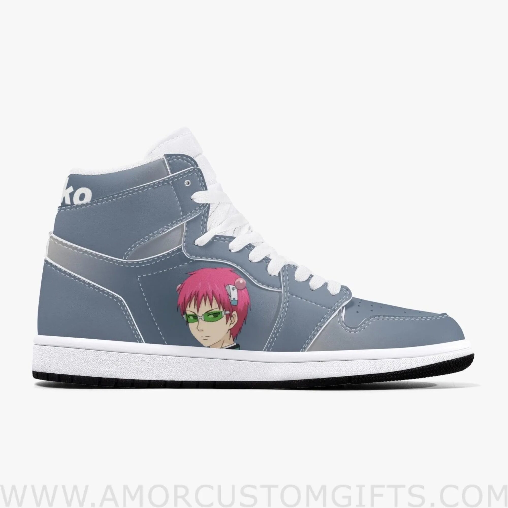 Custom The Disastrous Life of Saiki K Saiki Kusuo JD1 Anime Sneakers Mid 1 Basketball Shoes