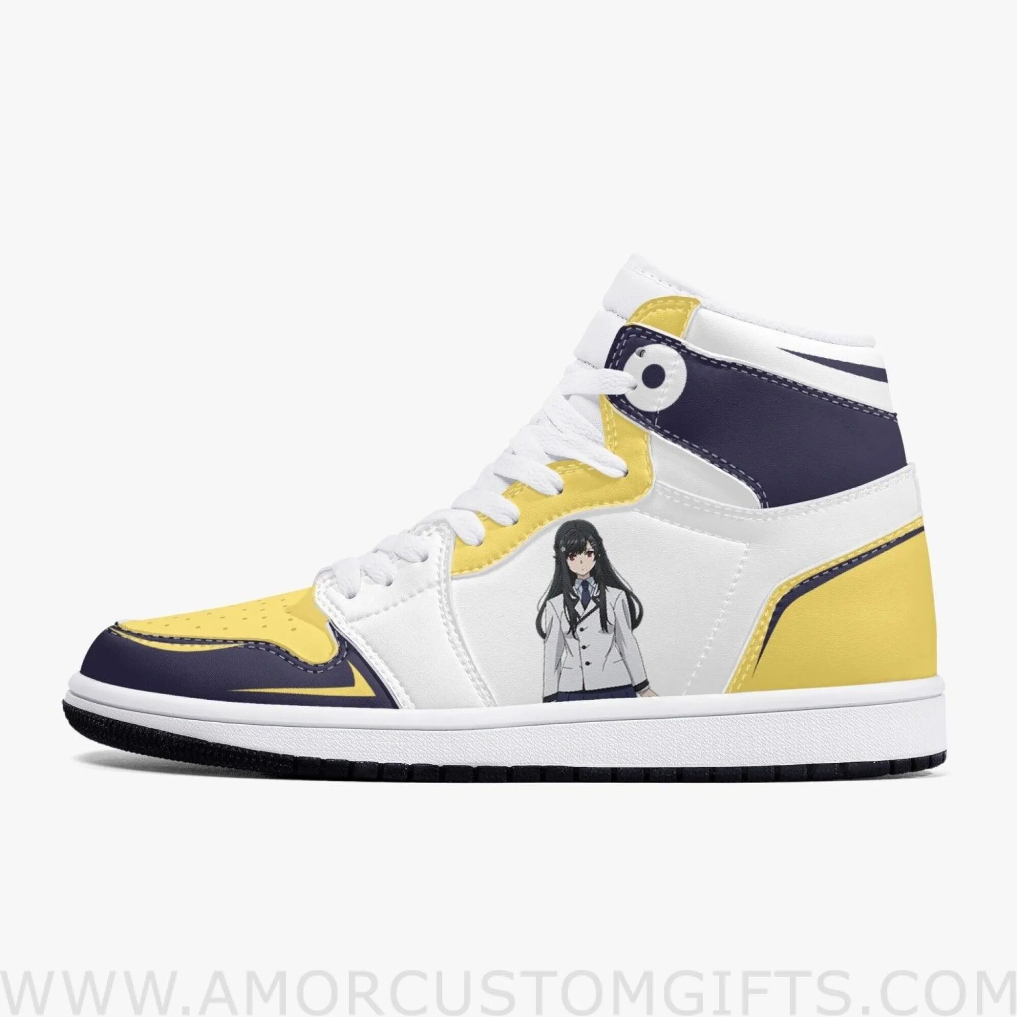 Custom The Eminence in Shadow Akane Nishino JD1 Anime Sneakers Mid 1 Basketball Shoes