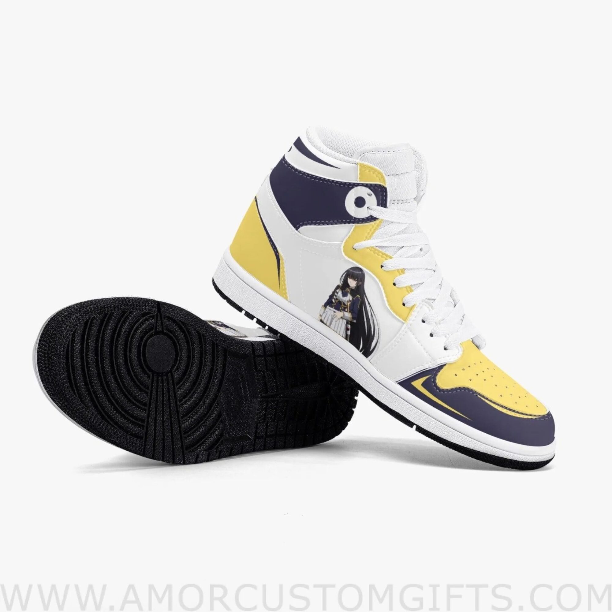 Custom The Eminence in Shadow Akane Nishino JD1 Anime Sneakers Mid 1 Basketball Shoes